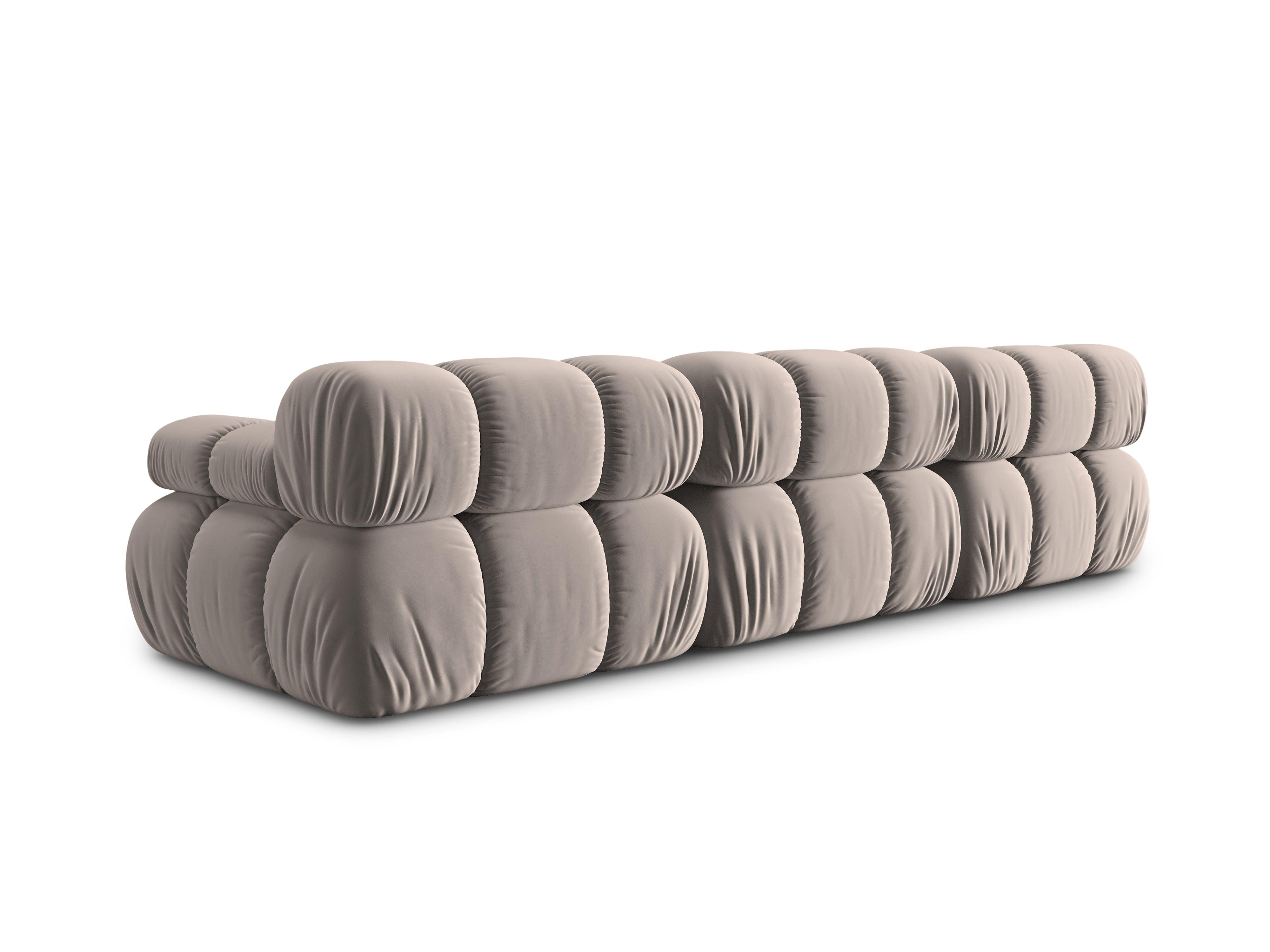 Sofa aksamitna 3-osobowa TROPEA cappuccino Milo Casa    Eye on Design