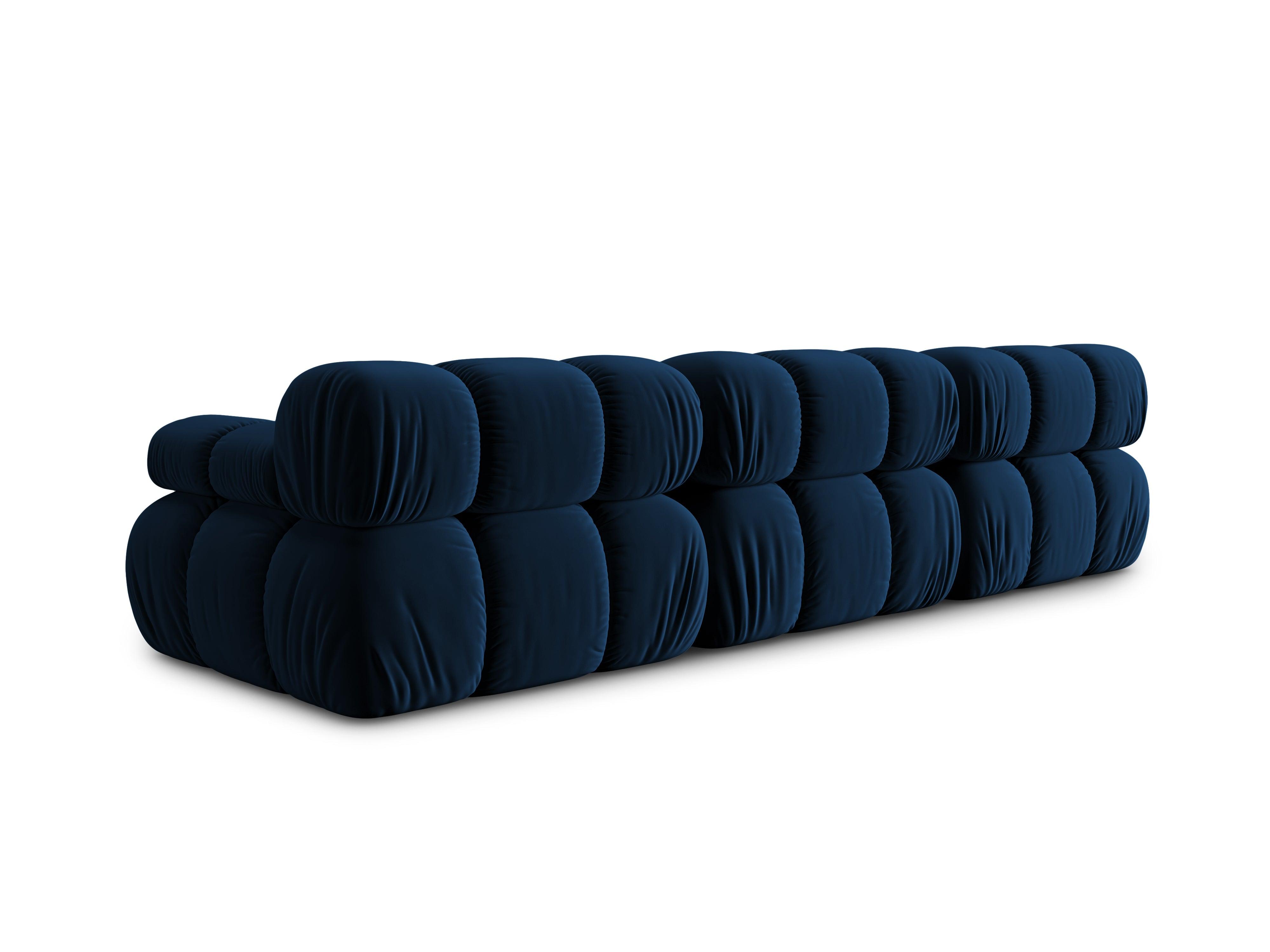 Sofa aksamitna 3-osobowa TROPEA granat królewski Milo Casa    Eye on Design