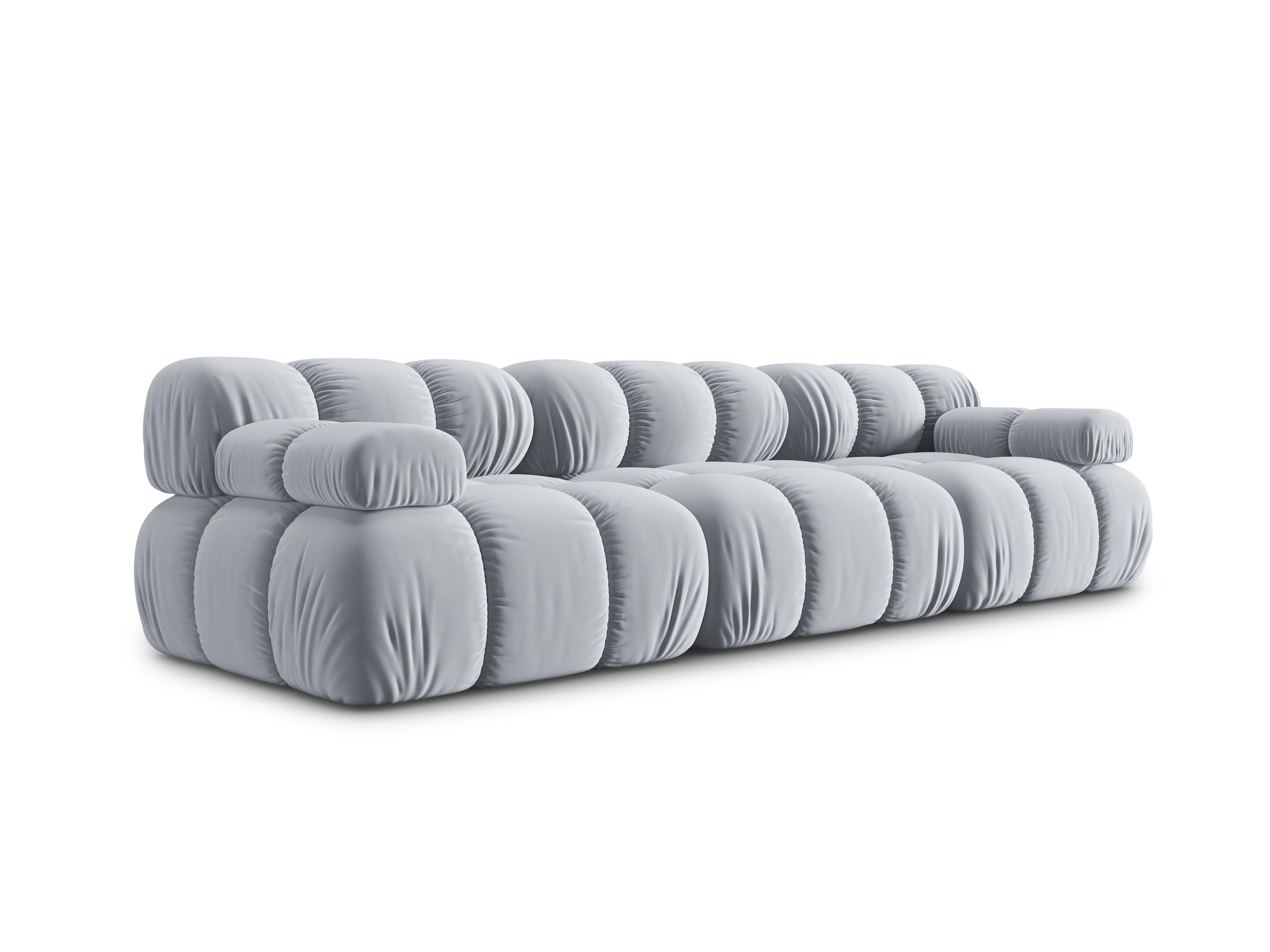 Sofa aksamitna 3-osobowa TROPEA jasnoniebieski Milo Casa    Eye on Design