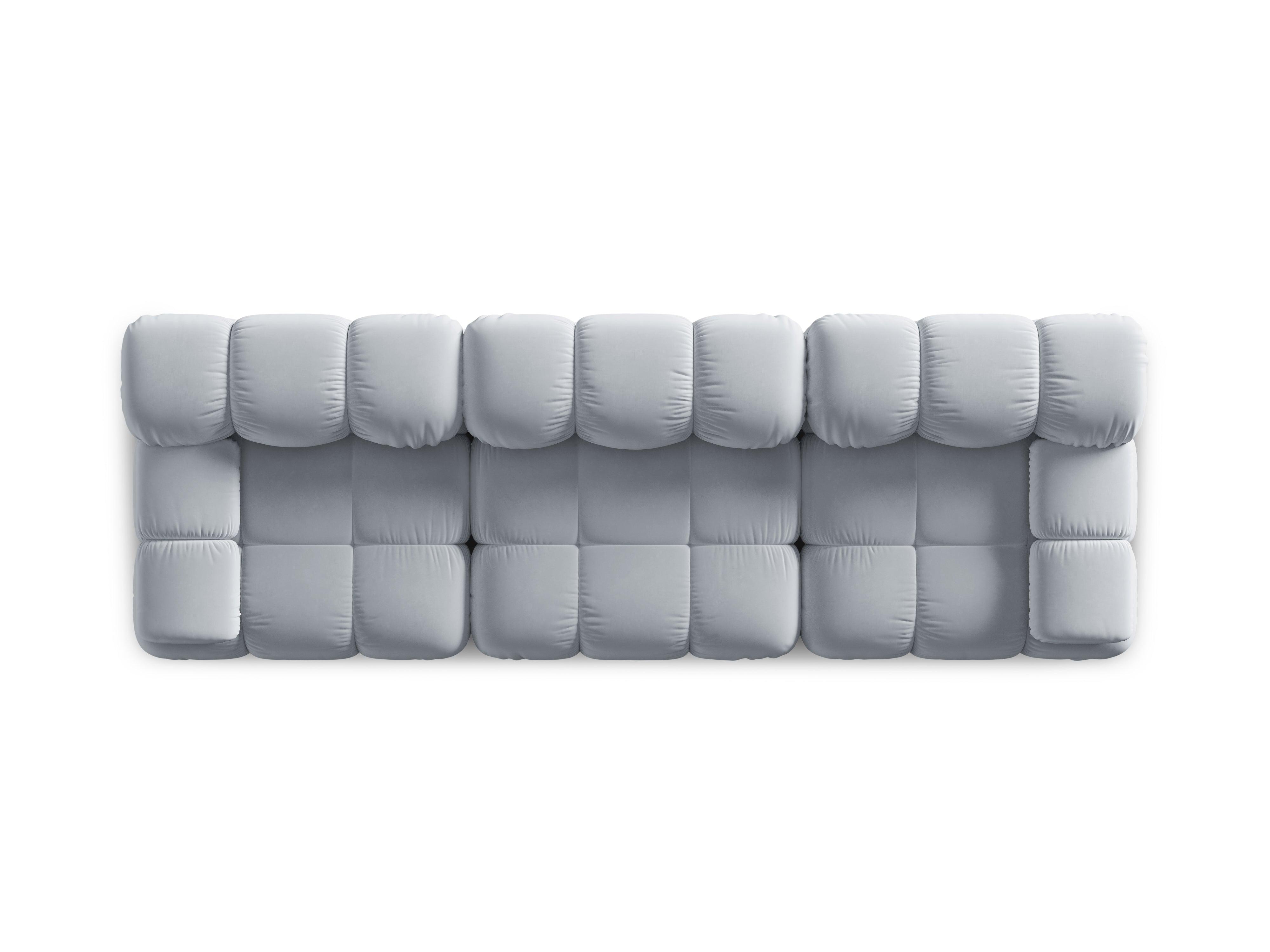 Sofa aksamitna 3-osobowa TROPEA jasnoniebieski Milo Casa    Eye on Design