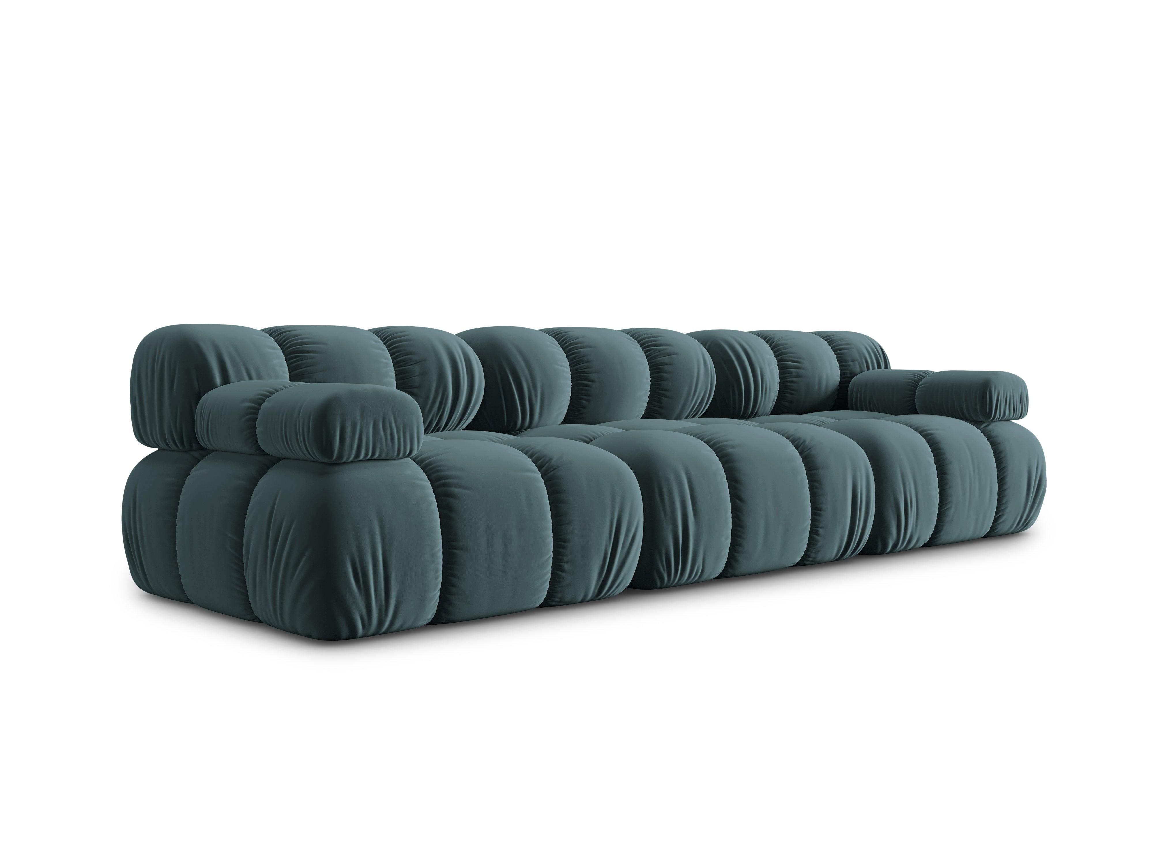 Sofa aksamitna 3-osobowa TROPEA petrol Milo Casa    Eye on Design