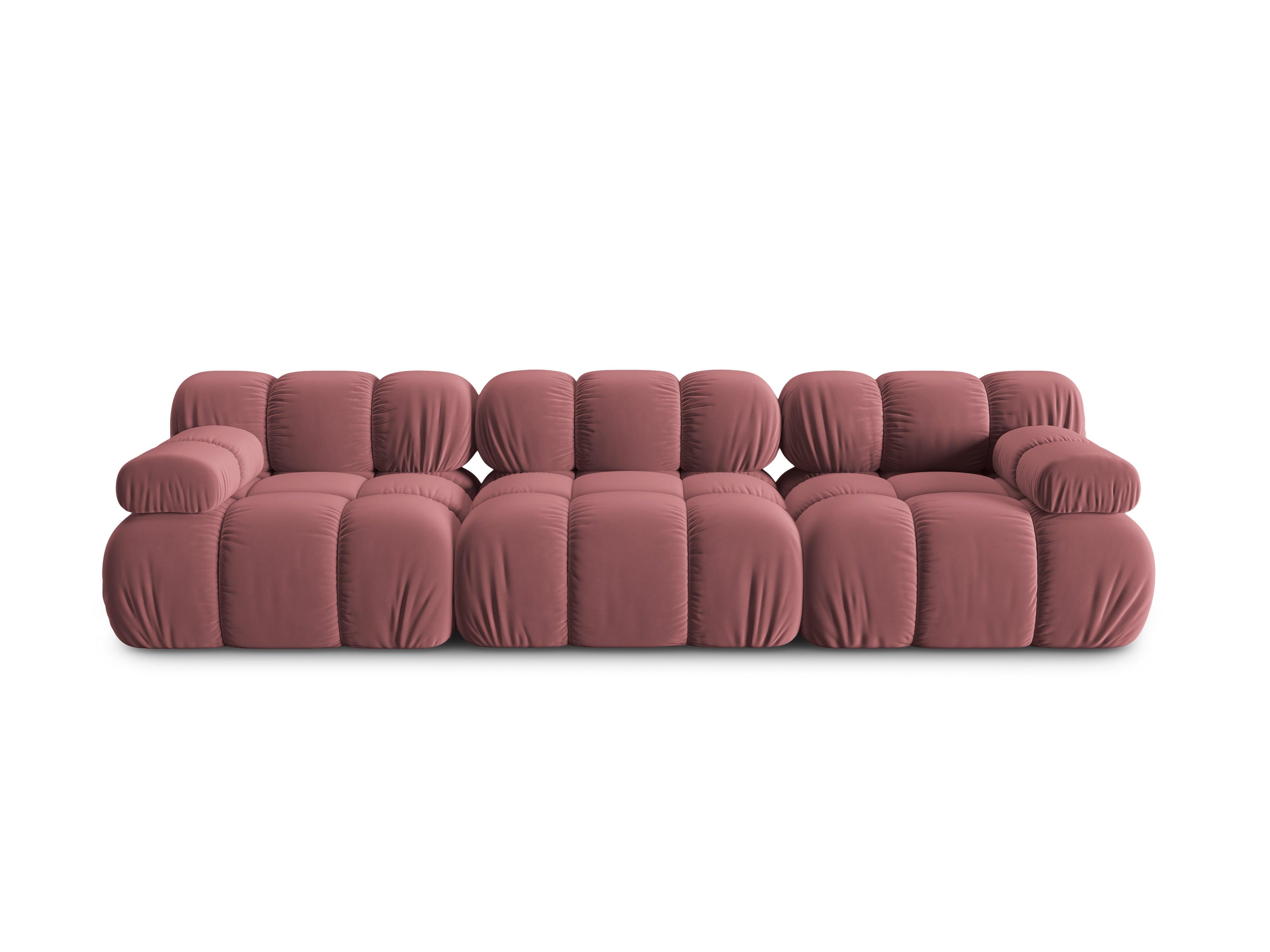 Sofa aksamitna 3-osobowa TROPEA różowy Milo Casa    Eye on Design