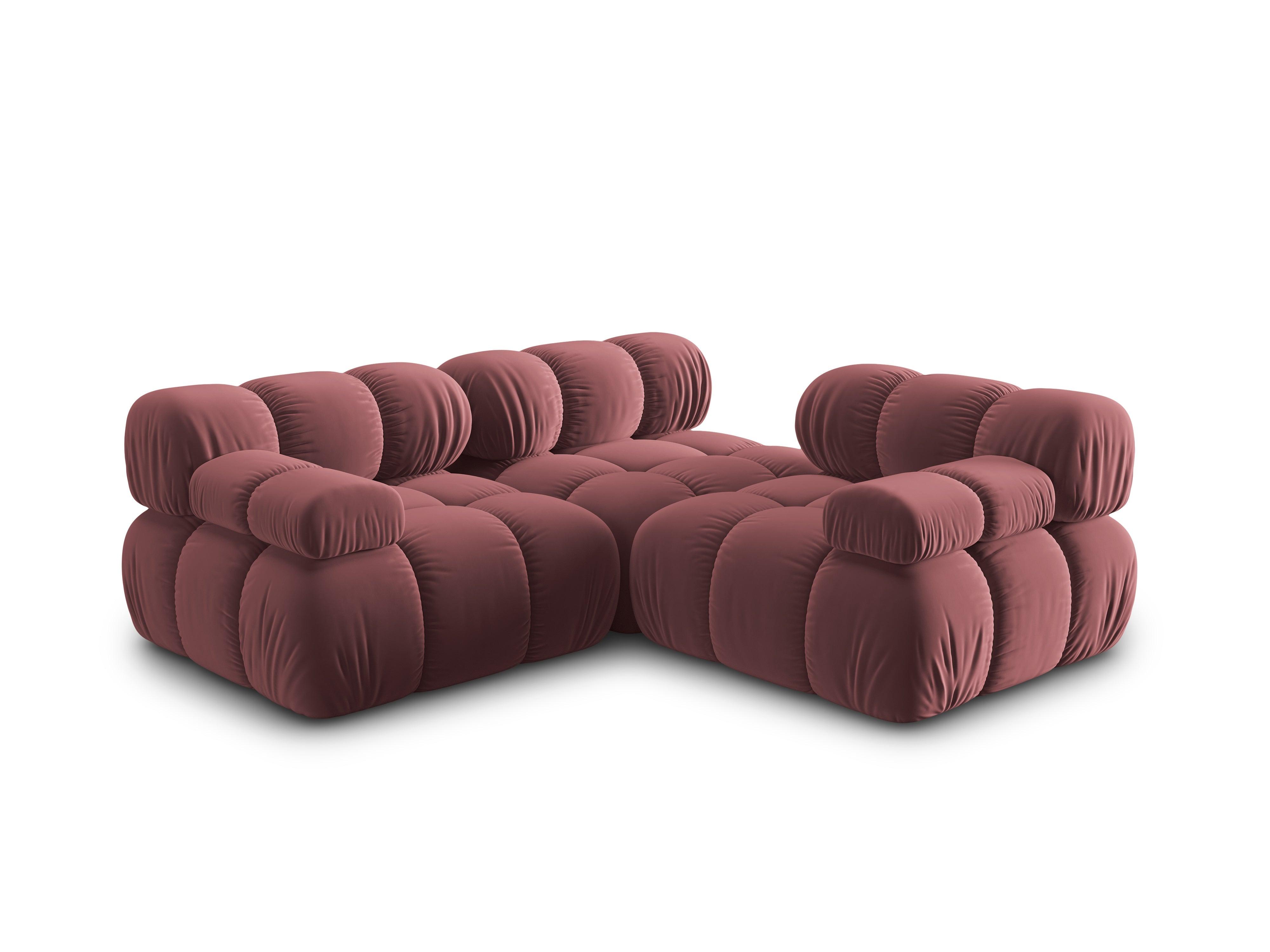 Sofa aksamitna 3-osobowa TROPEA różowy Milo Casa    Eye on Design