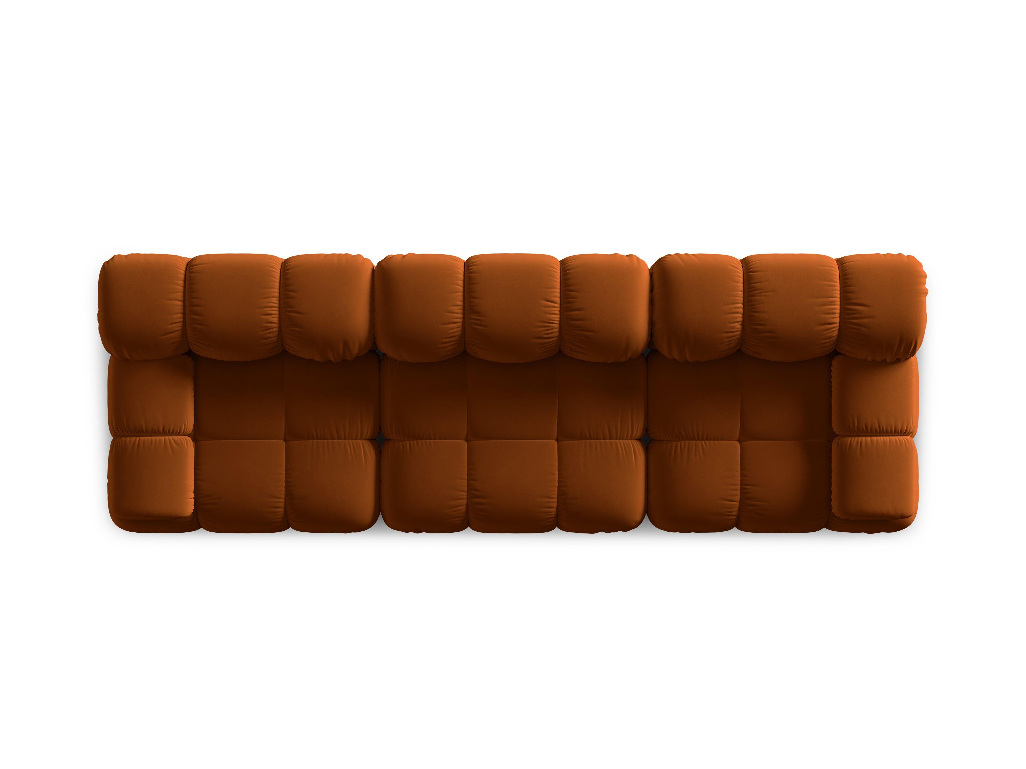 Sofa aksamitna 3-osobowa TROPEA terracotta Milo Casa    Eye on Design