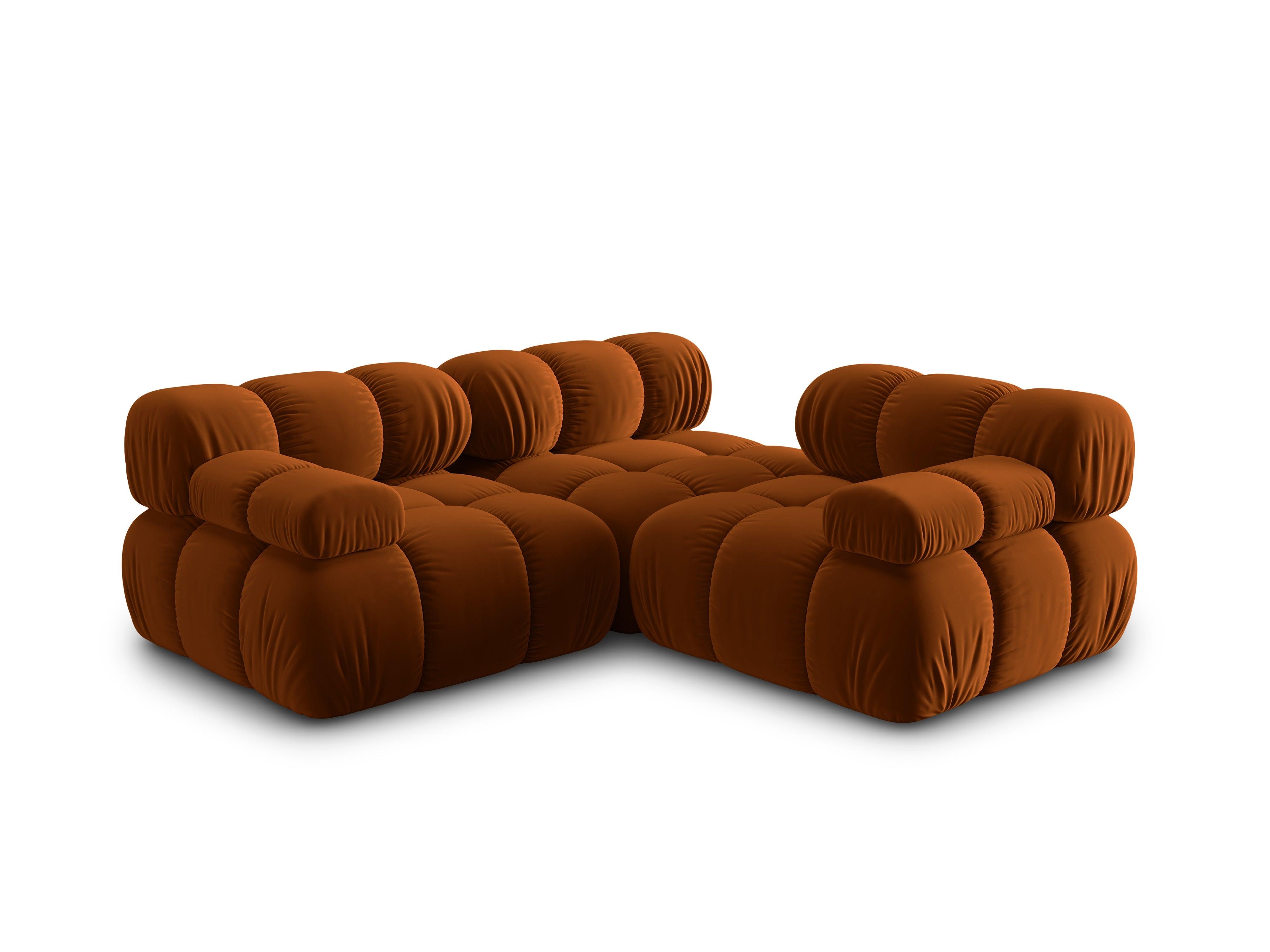 Sofa aksamitna 3-osobowa TROPEA terracotta Milo Casa    Eye on Design