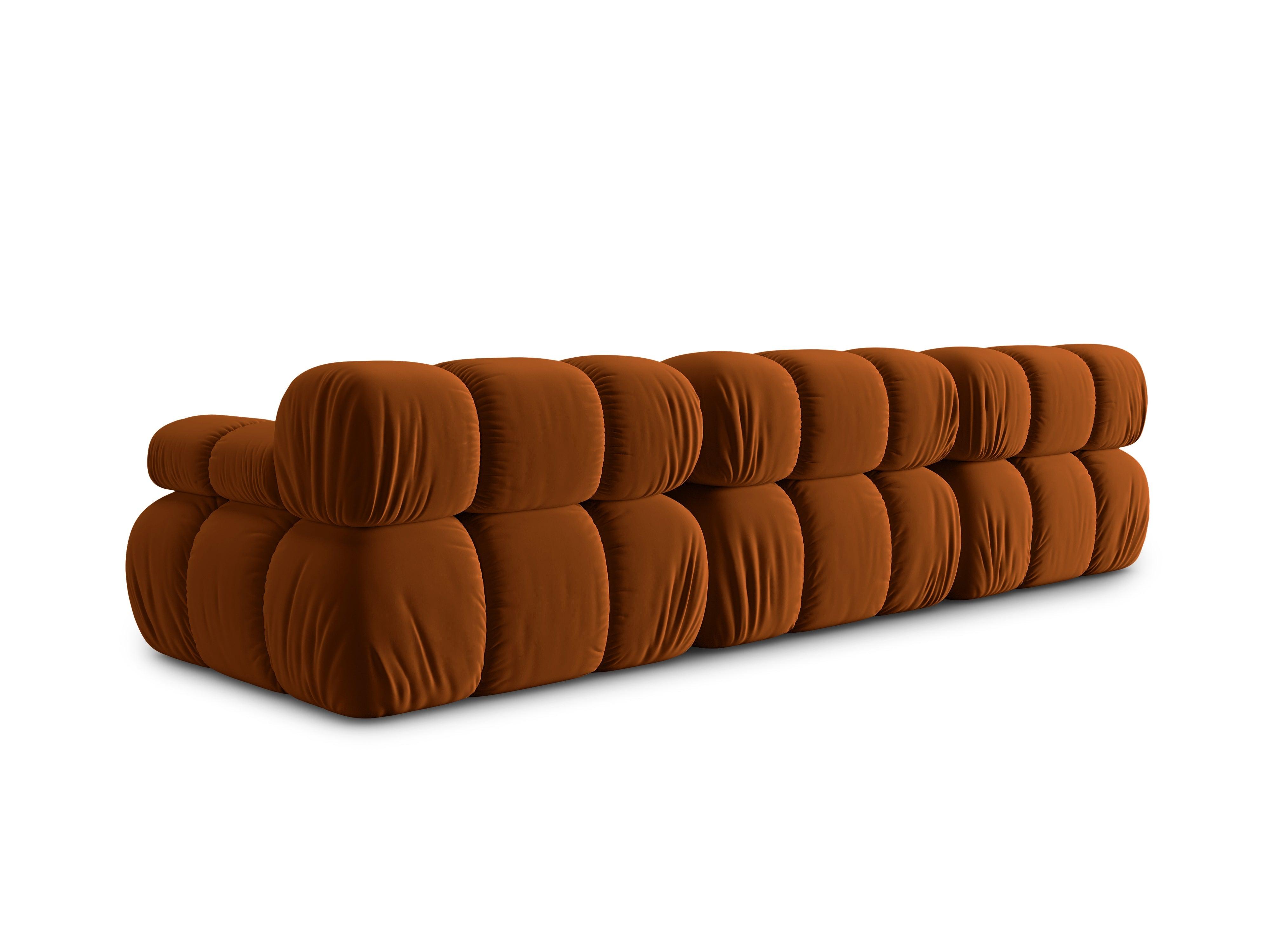 Sofa aksamitna 3-osobowa TROPEA terracotta Milo Casa    Eye on Design