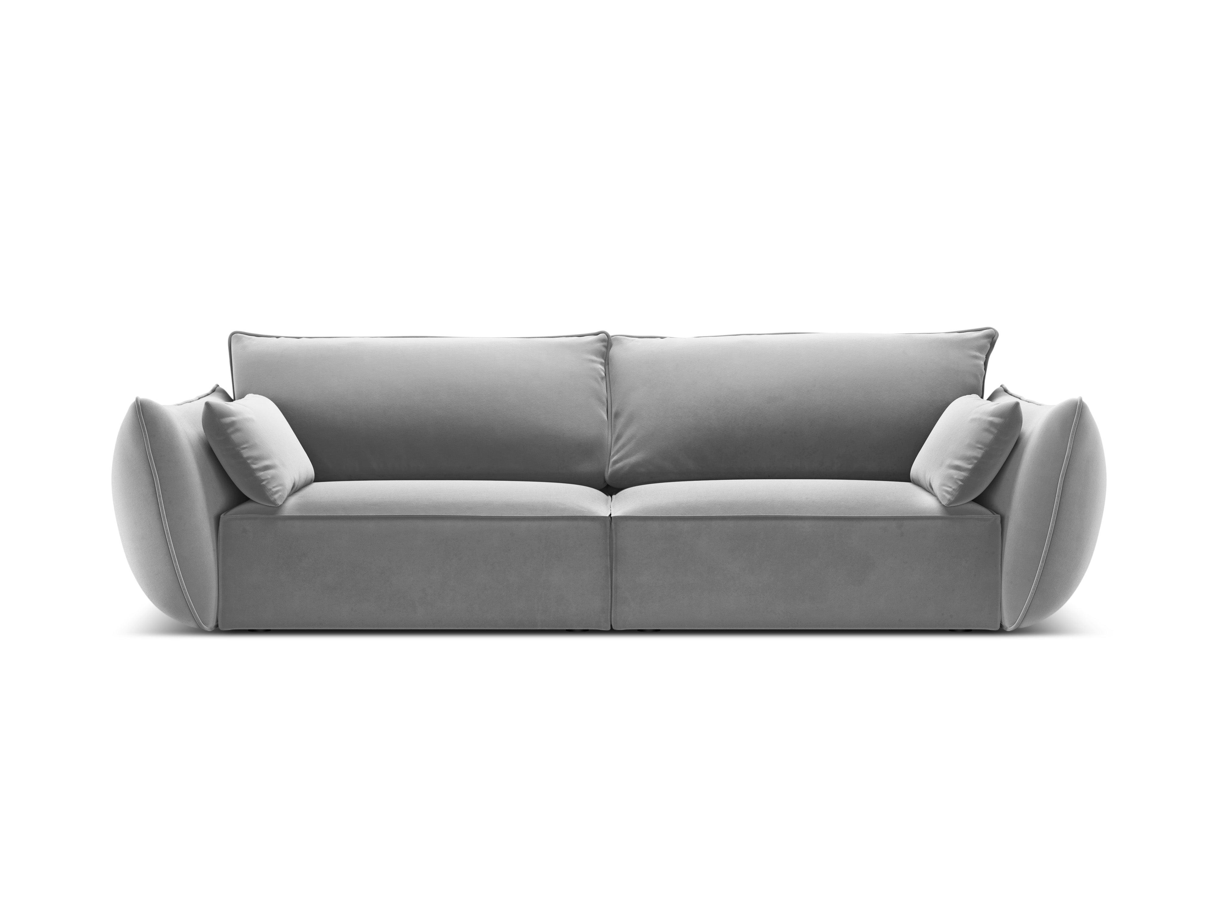 Sofa aksamitna 3-osobowa VANDA szary Mazzini Sofas    Eye on Design