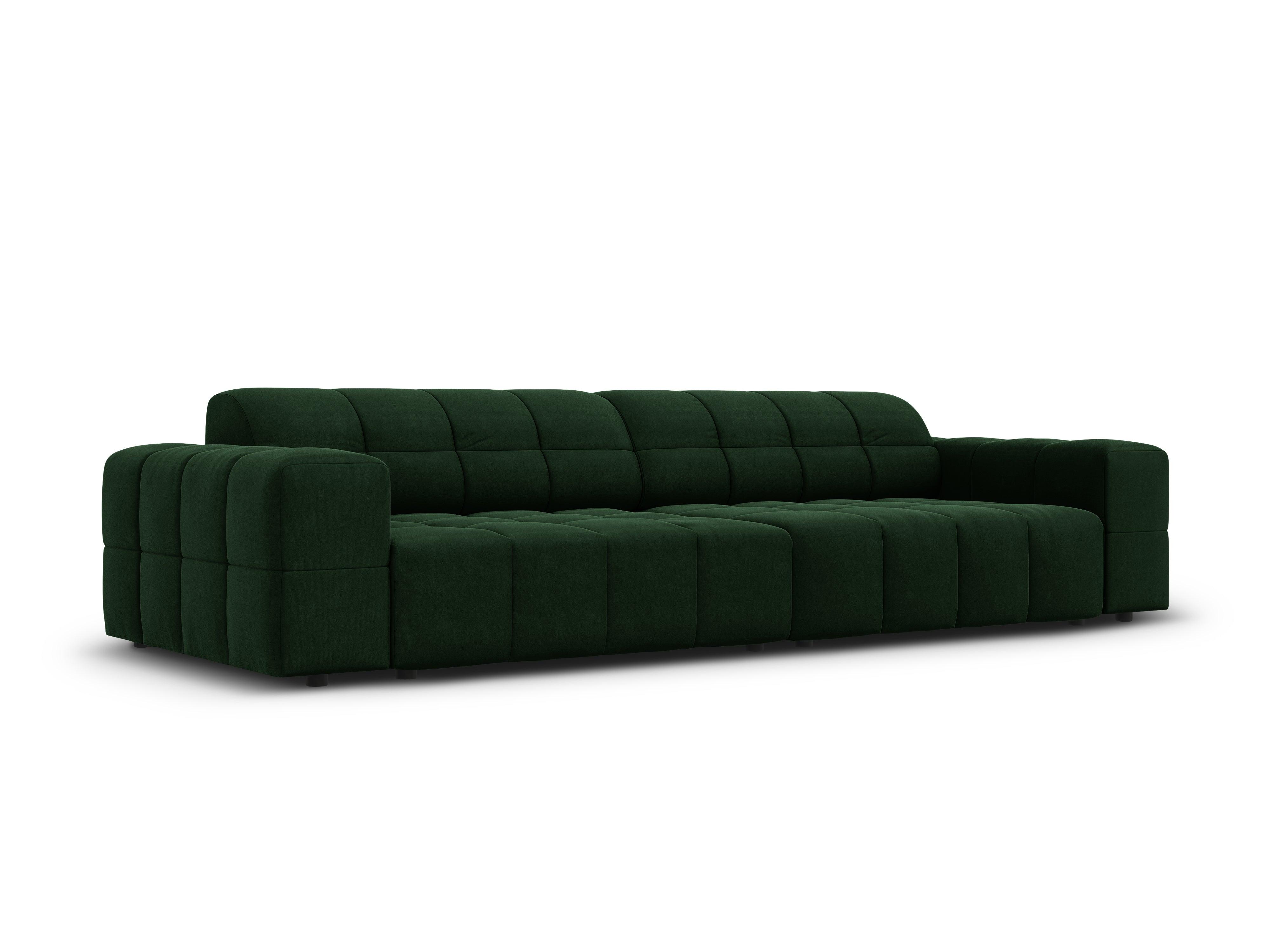 Sofa aksamitna 4-osobowa CHICAGO butelkowa zieleń Cosmopolitan Design    Eye on Design