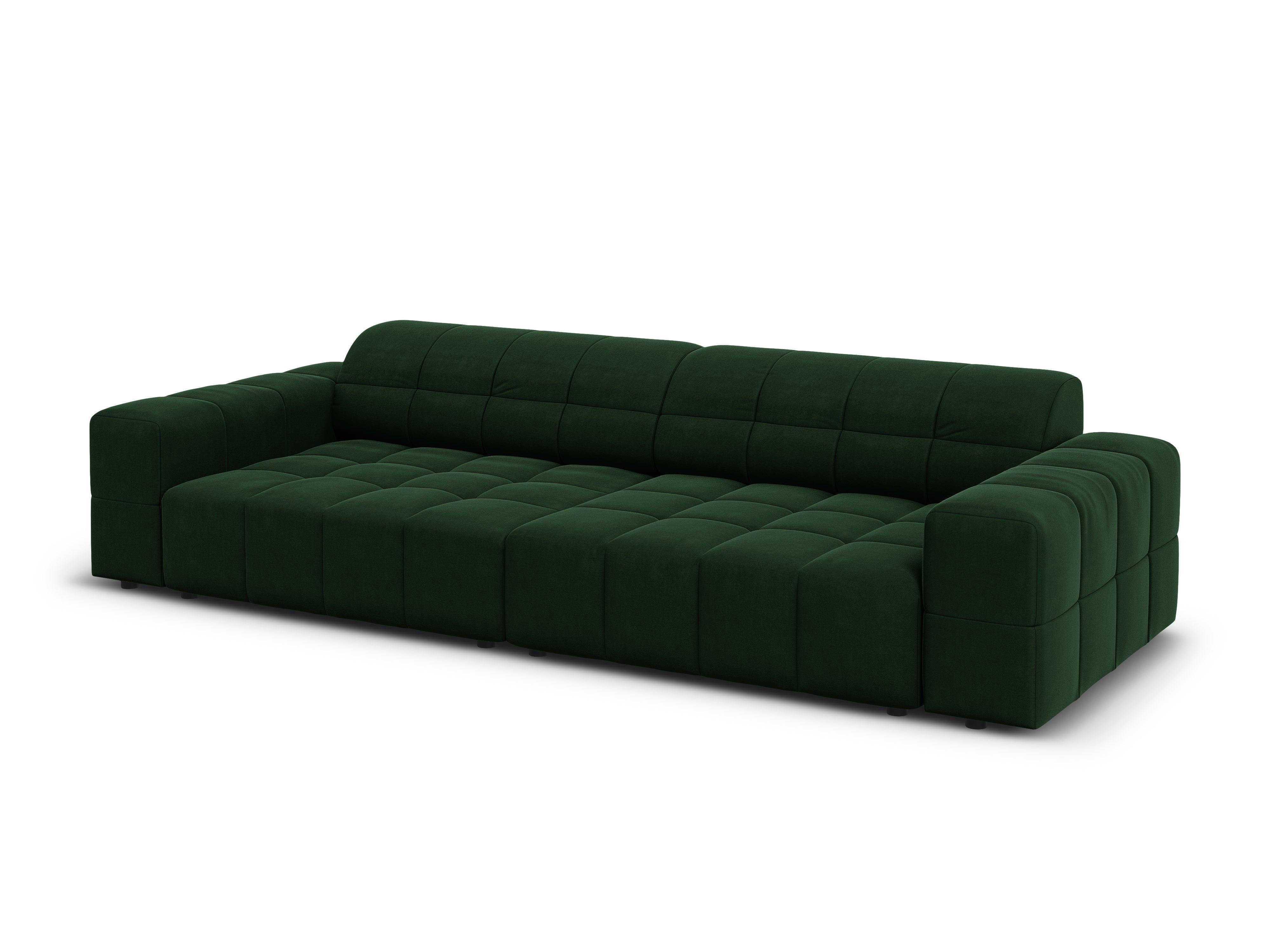 Sofa aksamitna 4-osobowa CHICAGO butelkowa zieleń Cosmopolitan Design    Eye on Design