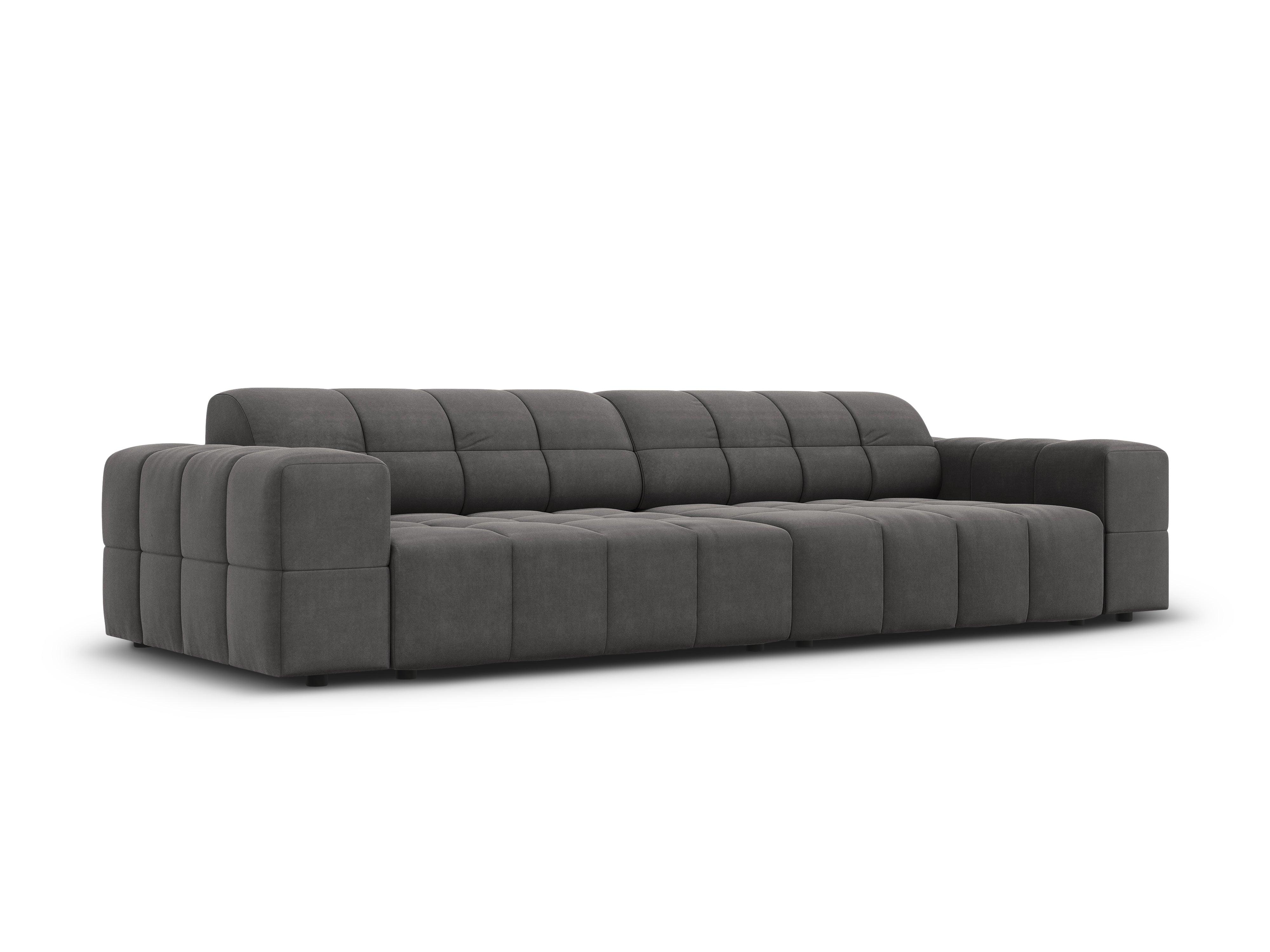 Sofa aksamitna 4-osobowa CHICAGO ciemnoszary Cosmopolitan Design    Eye on Design