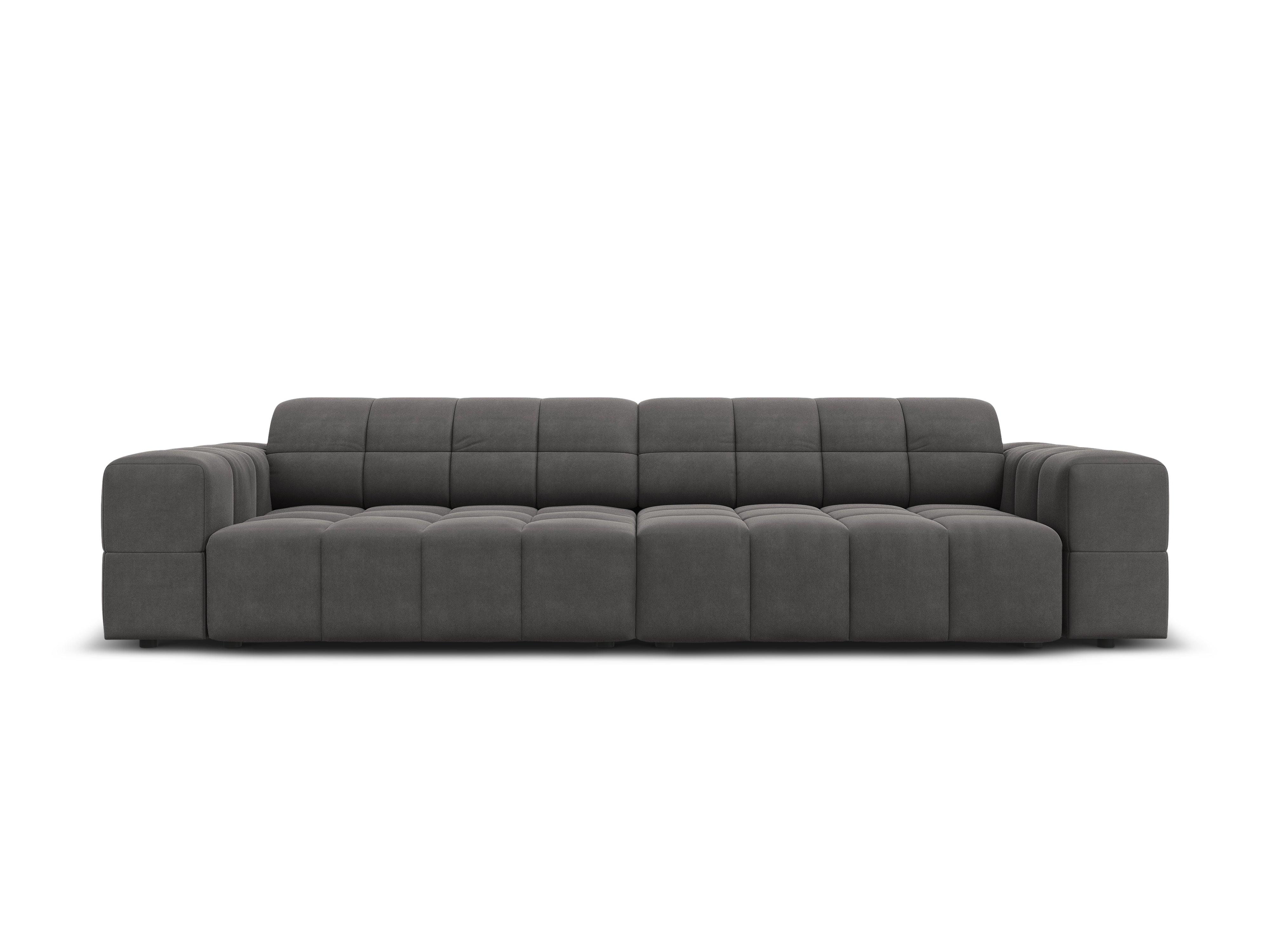 Sofa aksamitna 4-osobowa CHICAGO ciemnoszary Cosmopolitan Design    Eye on Design