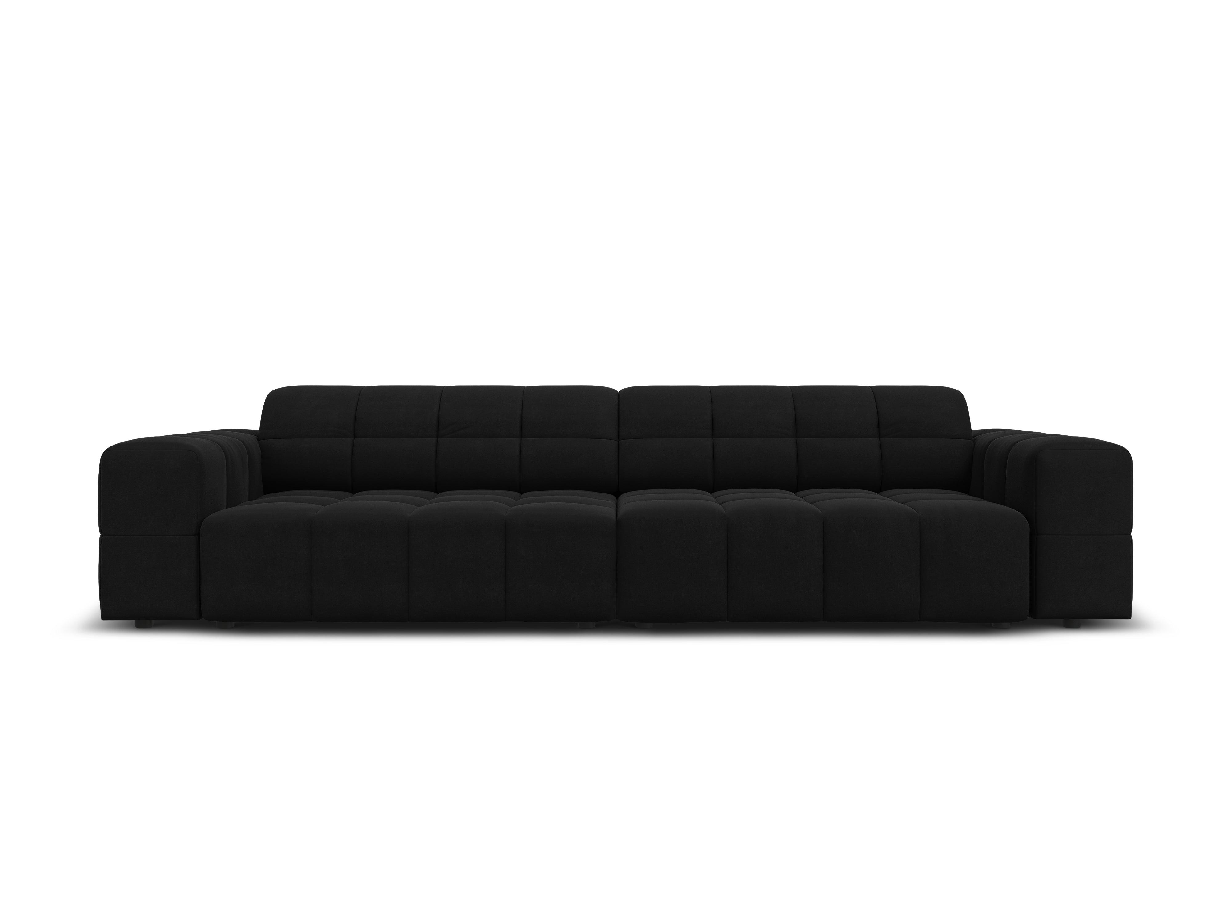 Sofa aksamitna 4-osobowa CHICAGO czarny Cosmopolitan Design    Eye on Design