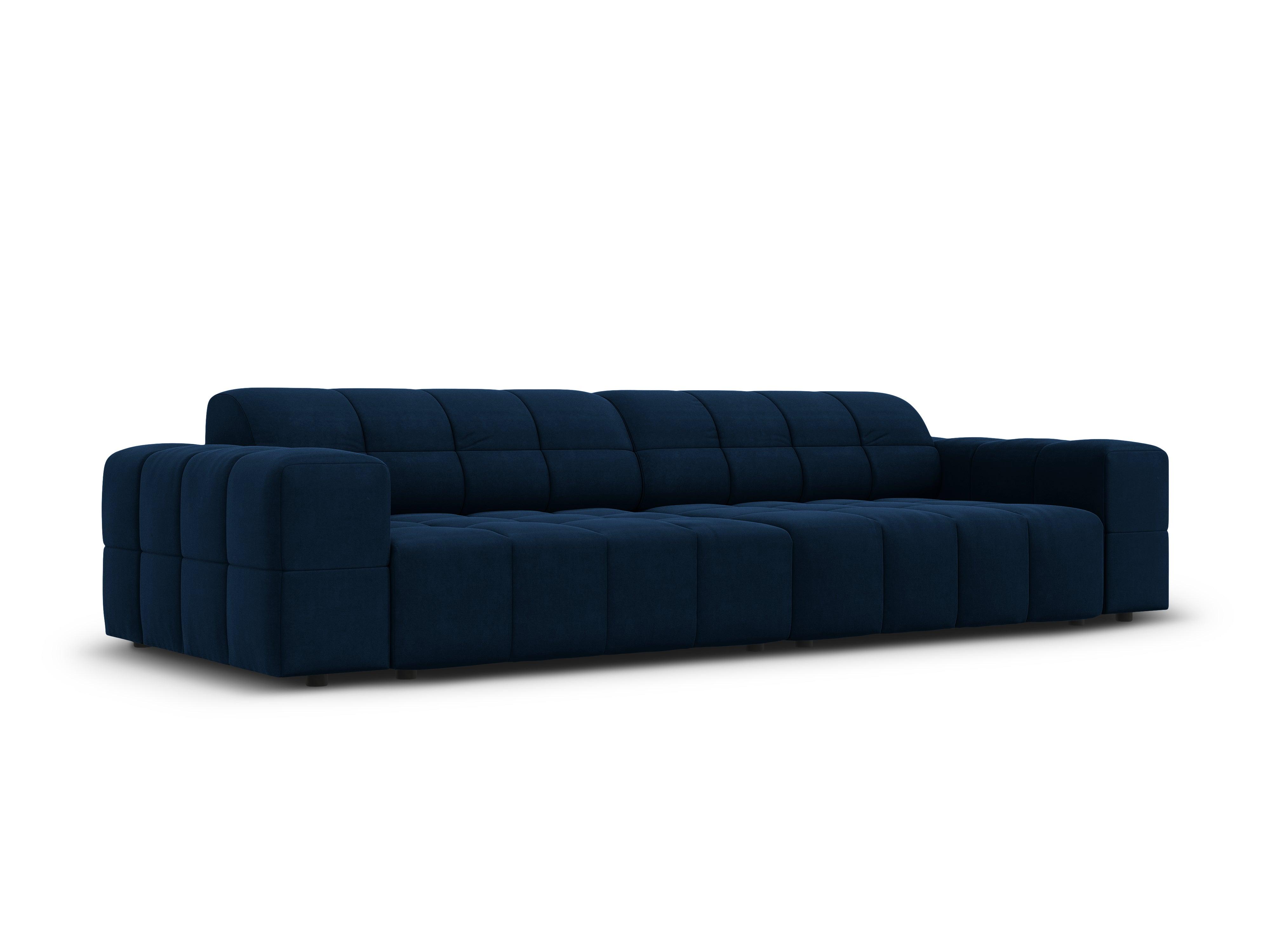 Sofa aksamitna 4-osobowa CHICAGO granat królewski Cosmopolitan Design    Eye on Design