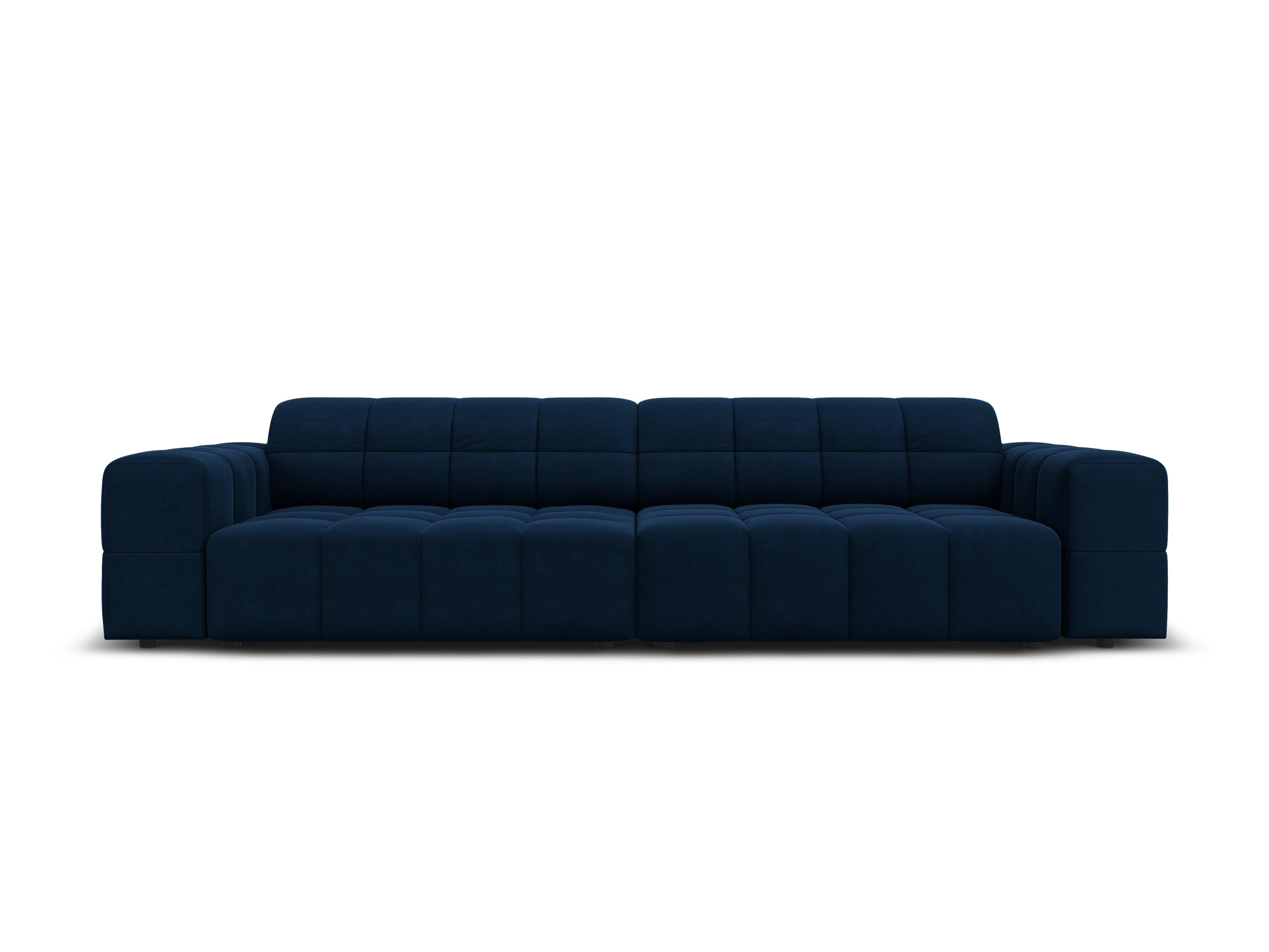 Sofa aksamitna 4-osobowa CHICAGO granat królewski Cosmopolitan Design    Eye on Design