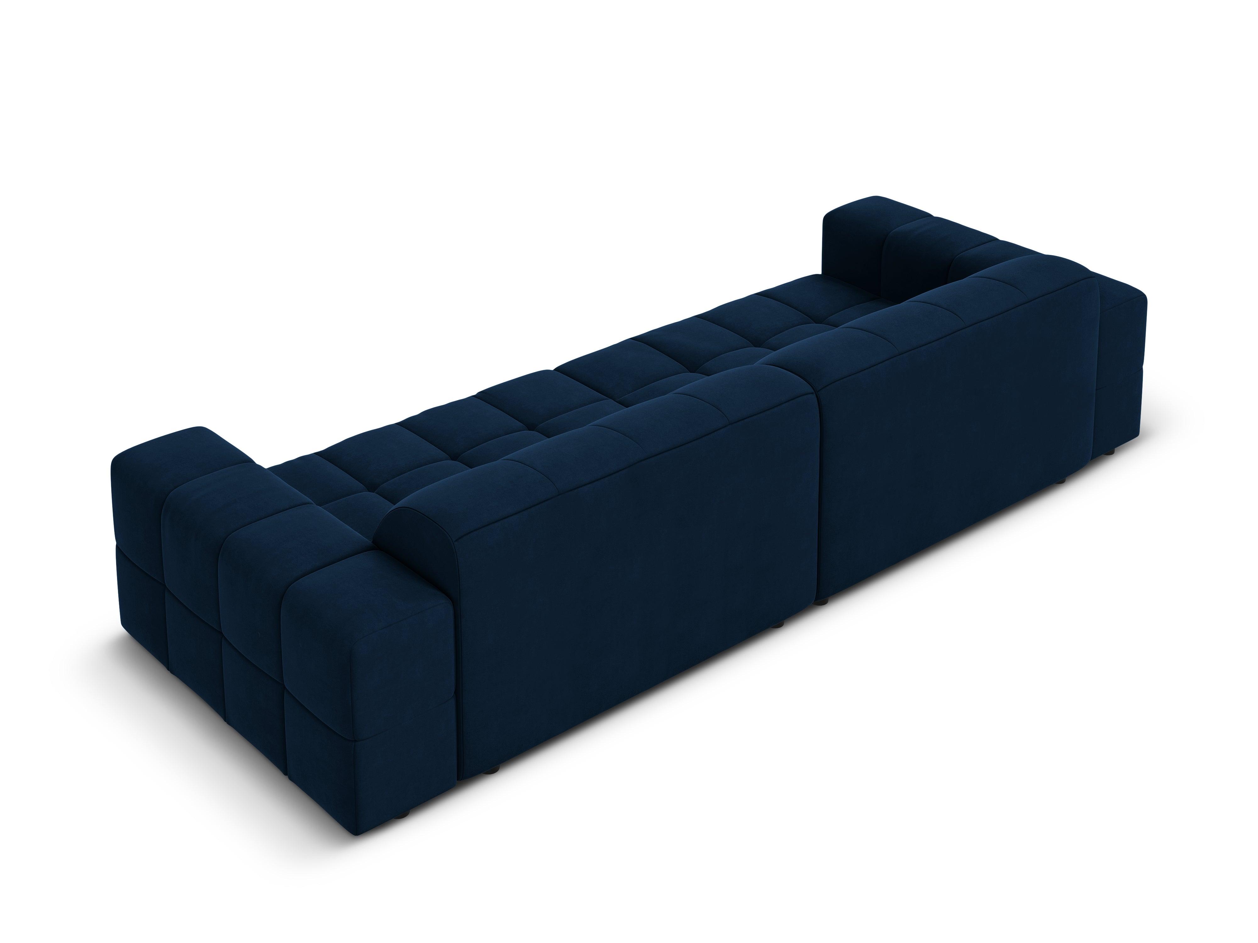 Sofa aksamitna 4-osobowa CHICAGO granat królewski Cosmopolitan Design    Eye on Design