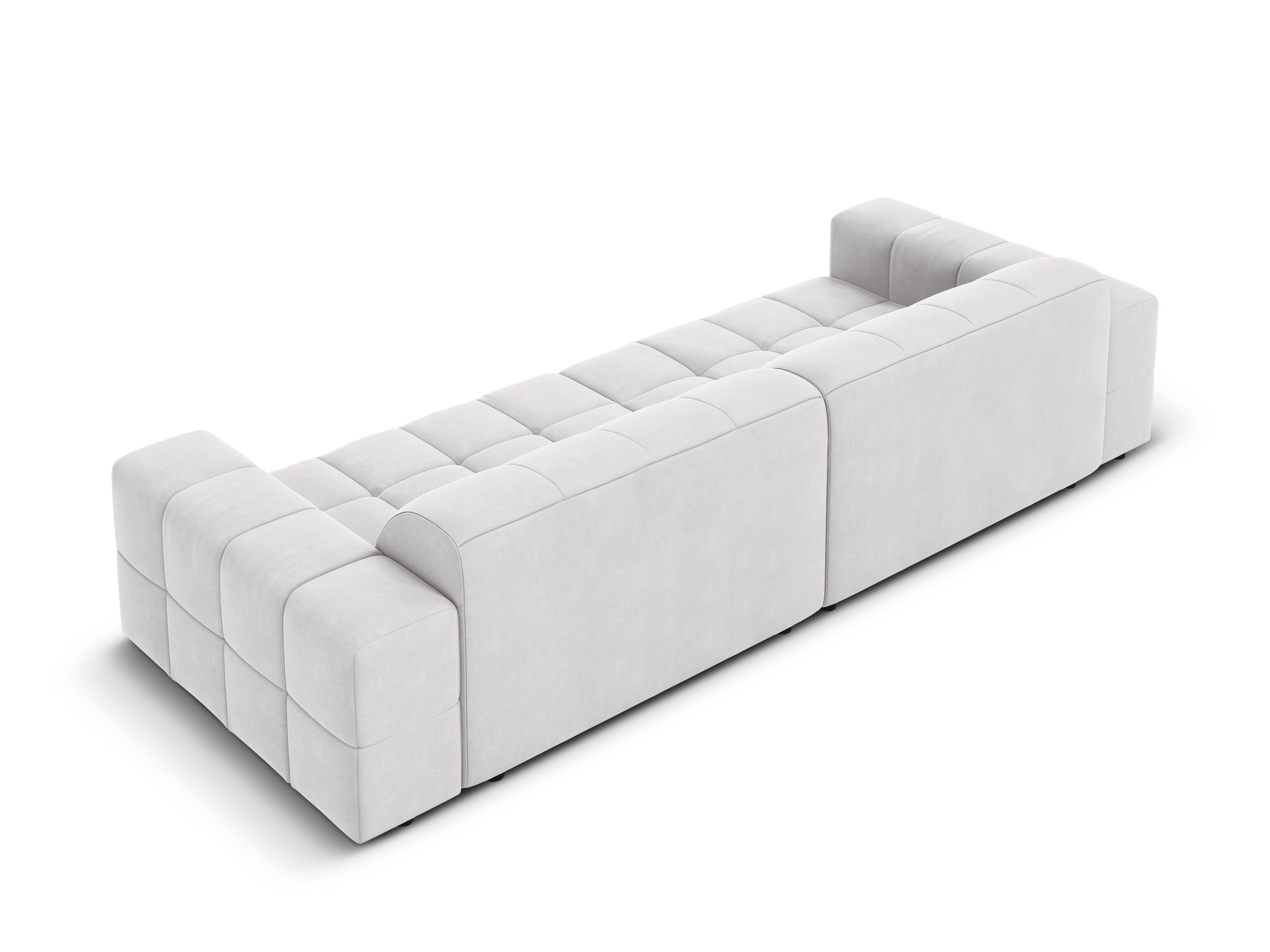 Sofa aksamitna 4-osobowa CHICAGO jasnoszary Cosmopolitan Design    Eye on Design