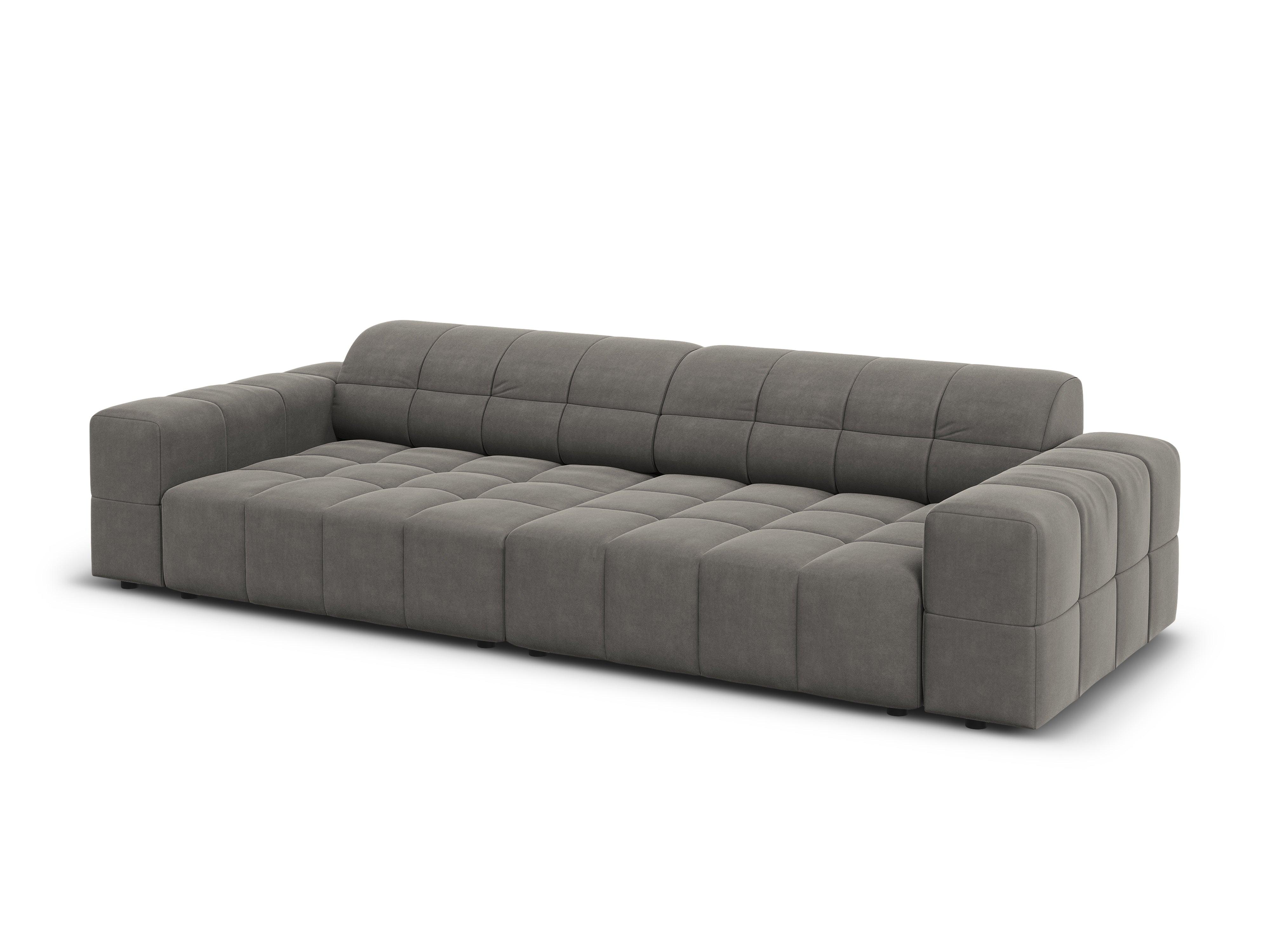 Sofa aksamitna 4-osobowa CHICAGO szary Cosmopolitan Design    Eye on Design