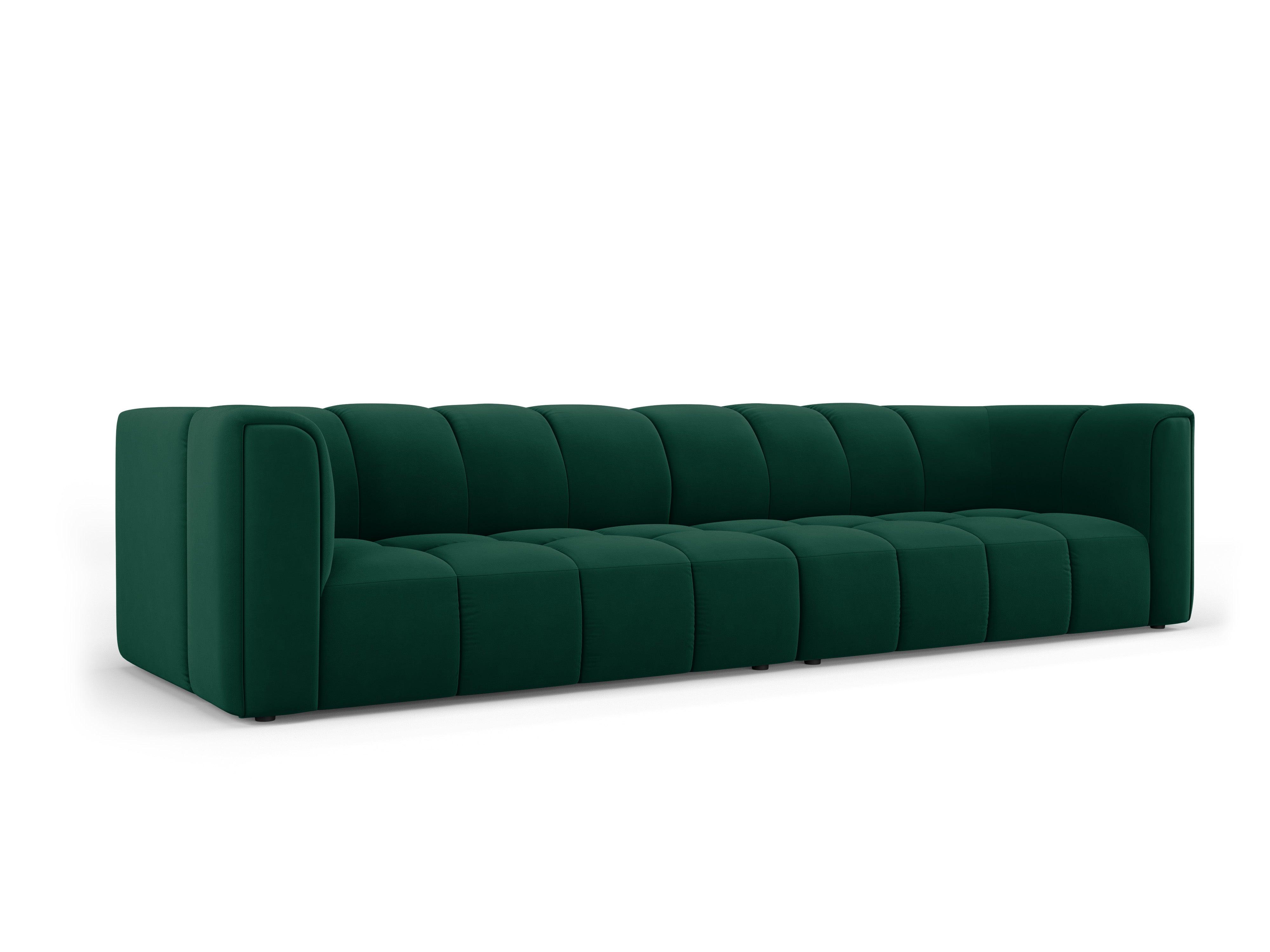 Sofa aksamitna 4-osobowa FRANCESCA butelkowa zieleń Milo Casa    Eye on Design