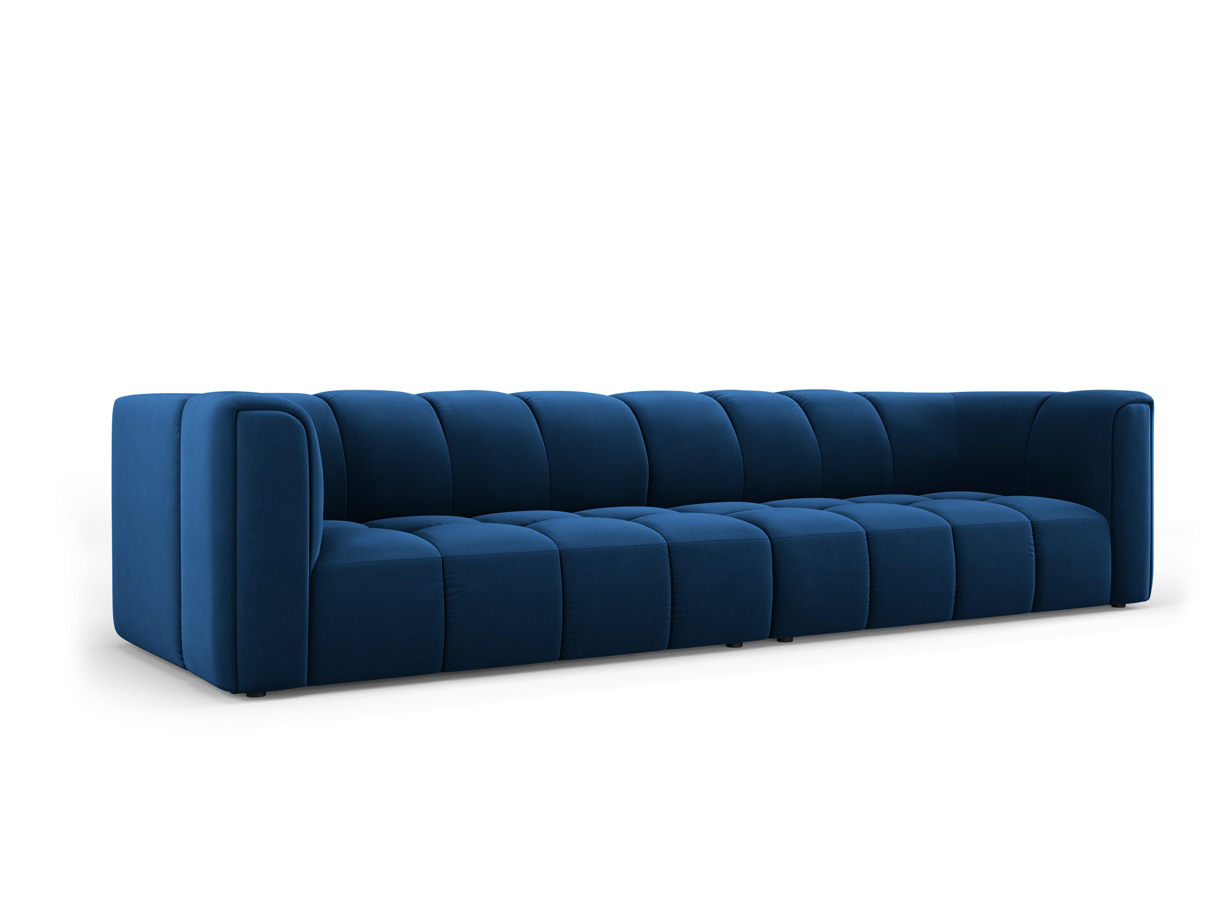 Sofa aksamitna 4-osobowa FRANCESCA granat królewski Milo Casa    Eye on Design