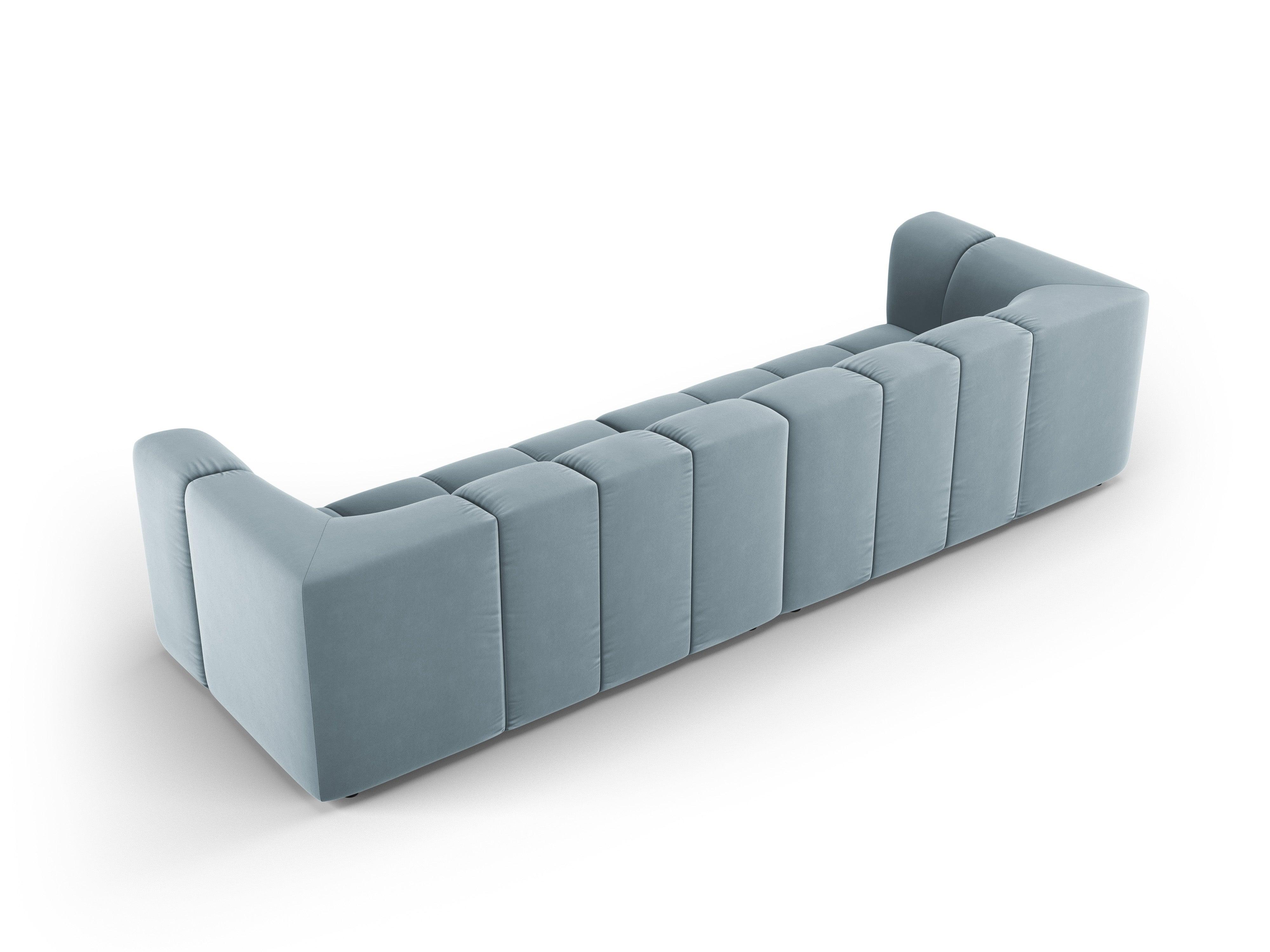 Sofa aksamitna 4-osobowa FRANCESCA jasnoniebieski Milo Casa    Eye on Design