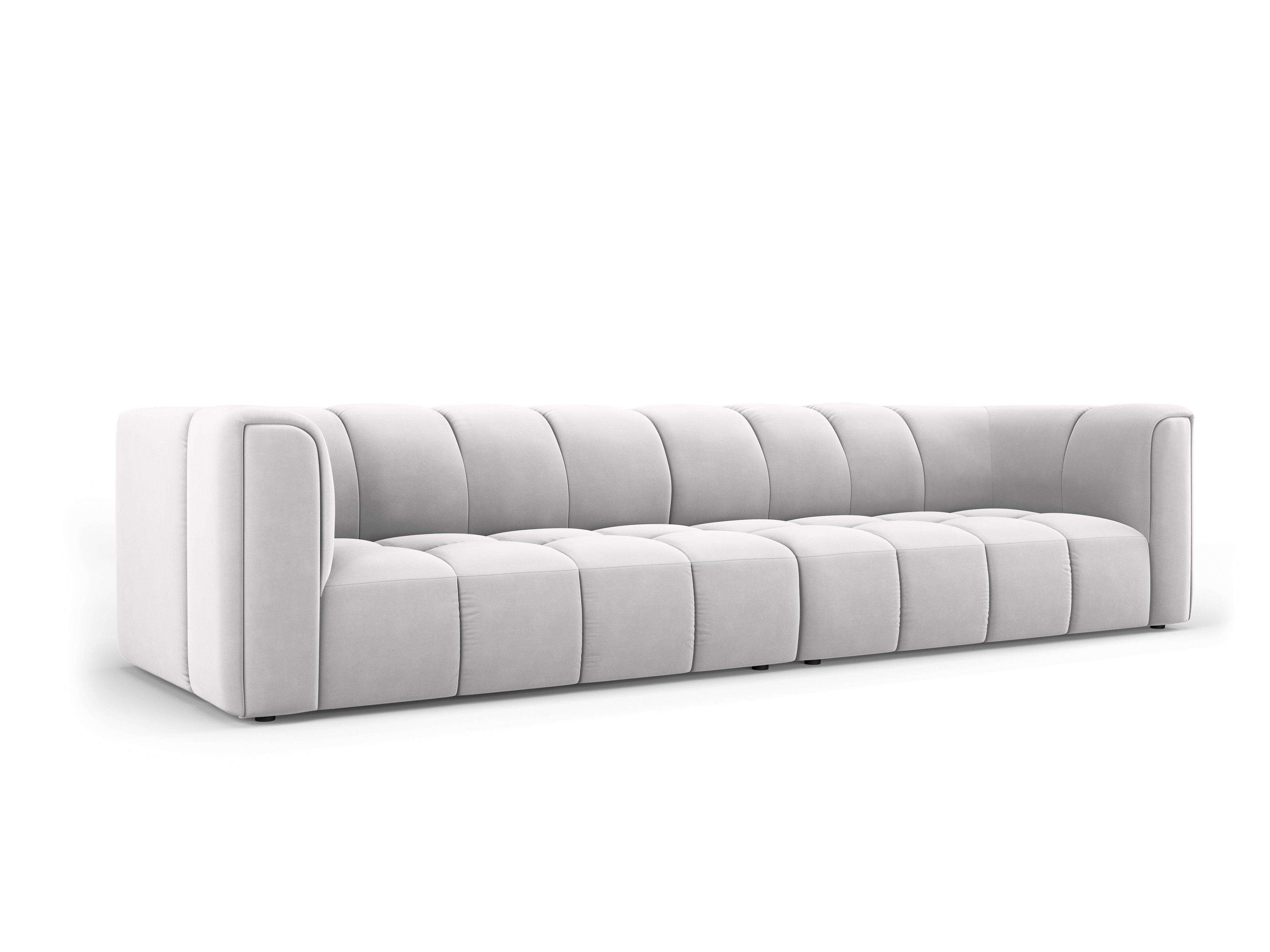 Sofa aksamitna 4-osobowa FRANCESCA srebrny Milo Casa    Eye on Design