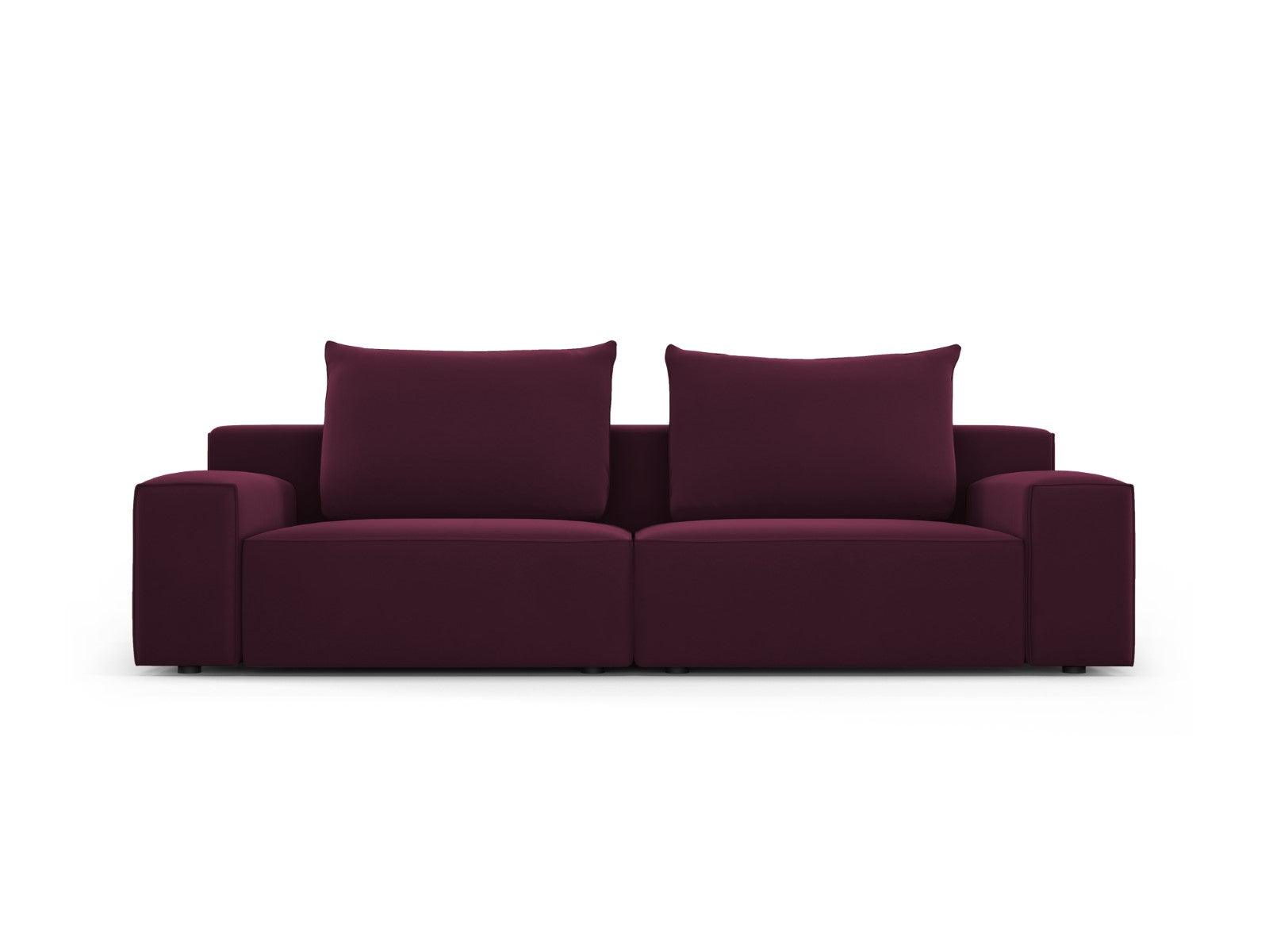 Sofa aksamitna 4-osobowa IVY burgundowy Mazzini Sofas    Eye on Design