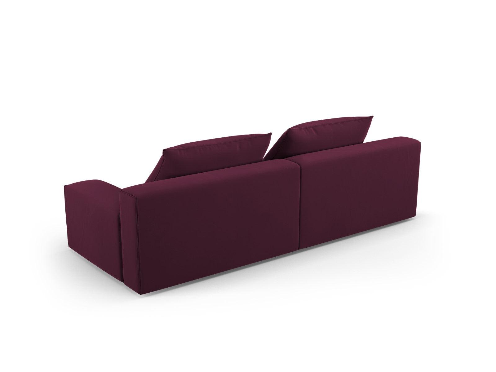 Sofa aksamitna 4-osobowa IVY burgundowy Mazzini Sofas    Eye on Design