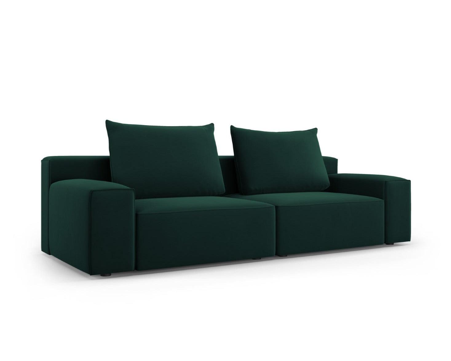 Sofa aksamitna 4-osobowa IVY butelkowa zieleń Mazzini Sofas    Eye on Design