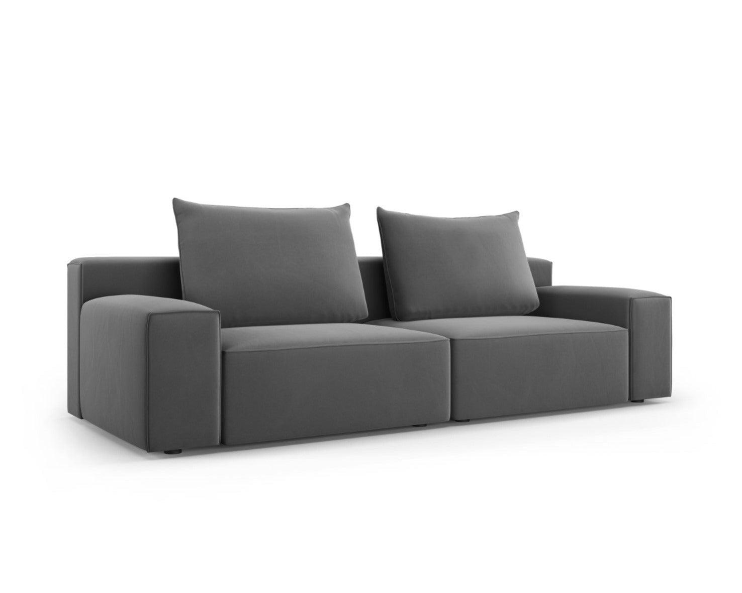 Sofa aksamitna 4-osobowa IVY ciemnoszary Mazzini Sofas    Eye on Design