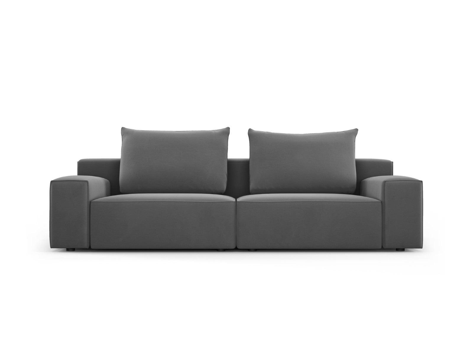 Sofa aksamitna 4-osobowa IVY ciemnoszary Mazzini Sofas    Eye on Design