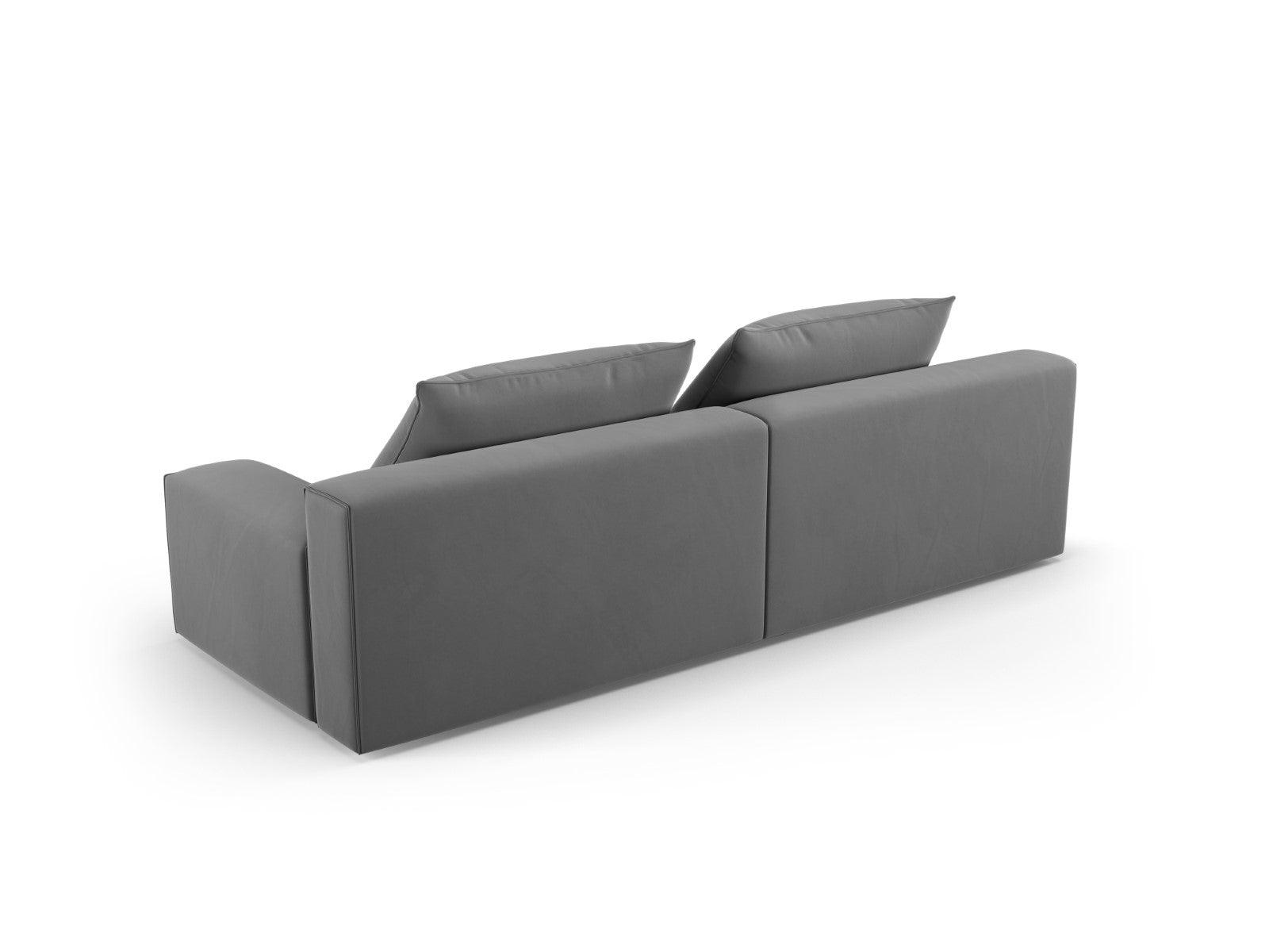 Sofa aksamitna 4-osobowa IVY ciemnoszary Mazzini Sofas    Eye on Design