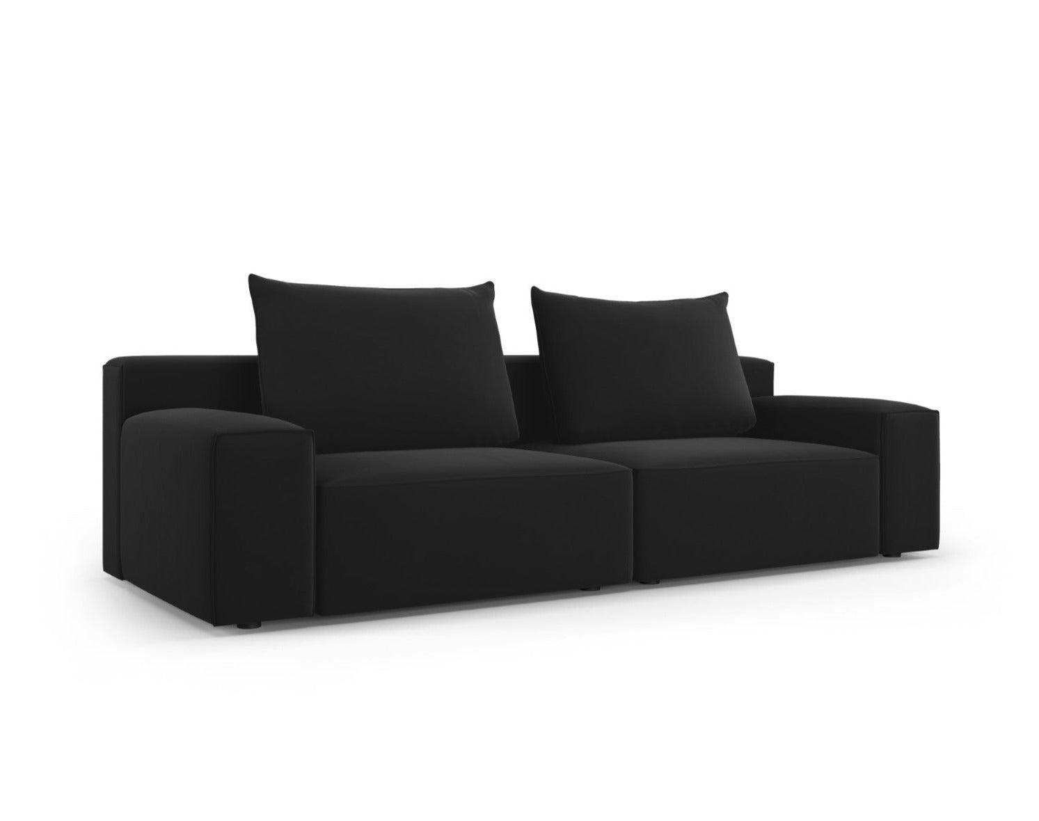 Sofa aksamitna 4-osobowa IVY czarny Mazzini Sofas    Eye on Design