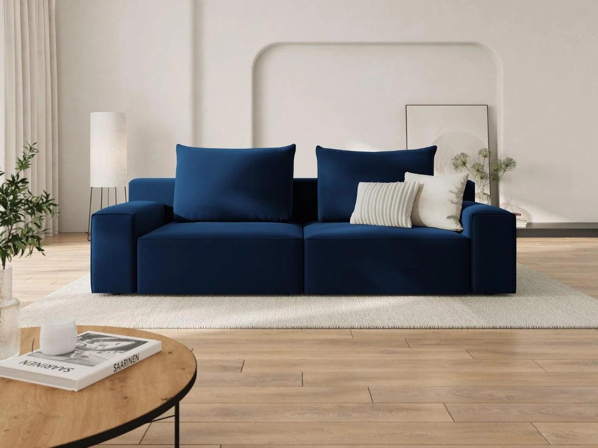 Sofa aksamitna 4-osobowa IVY granatowy Mazzini Sofas    Eye on Design