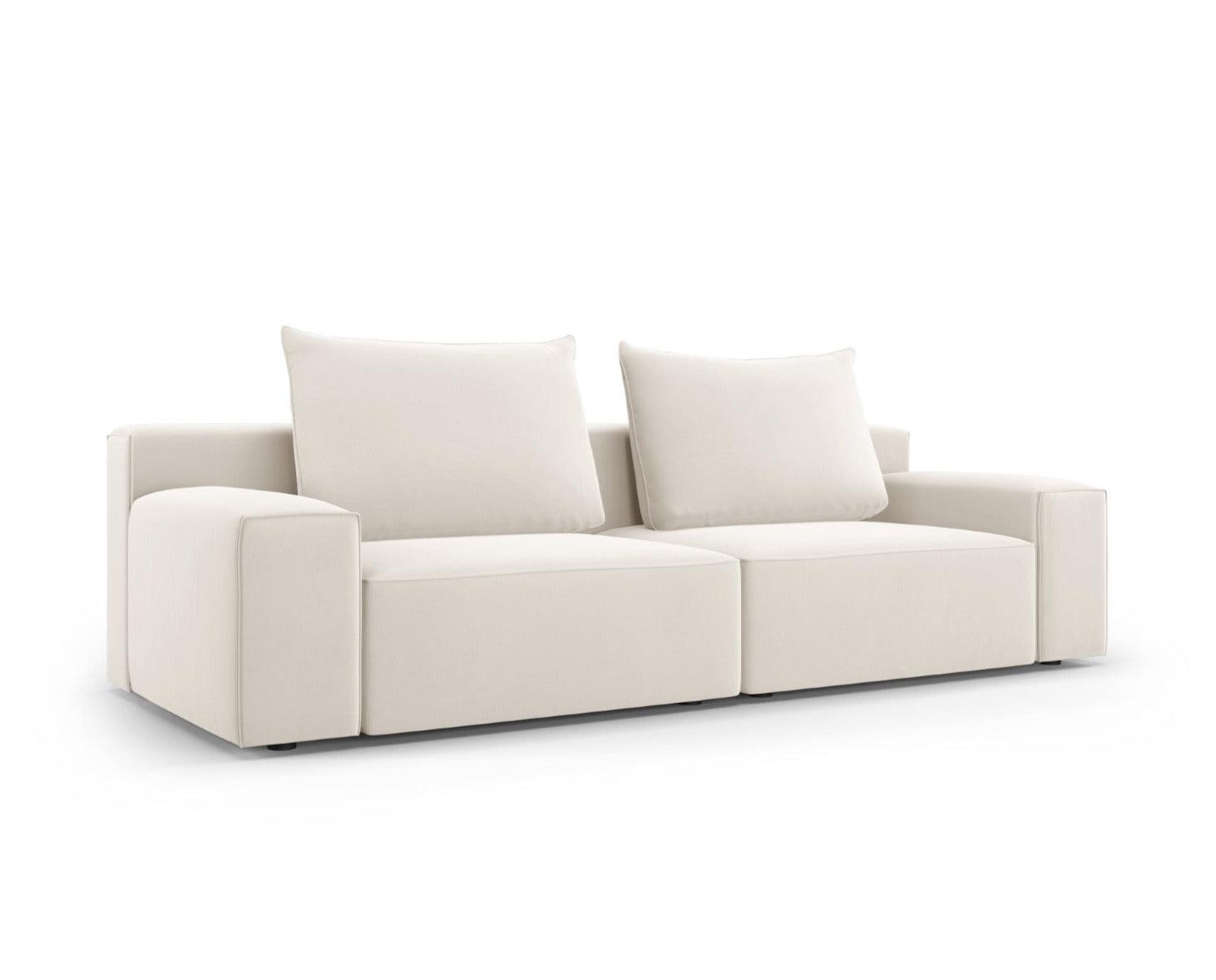 Sofa aksamitna 4-osobowa IVY jasnobeżowy Mazzini Sofas    Eye on Design