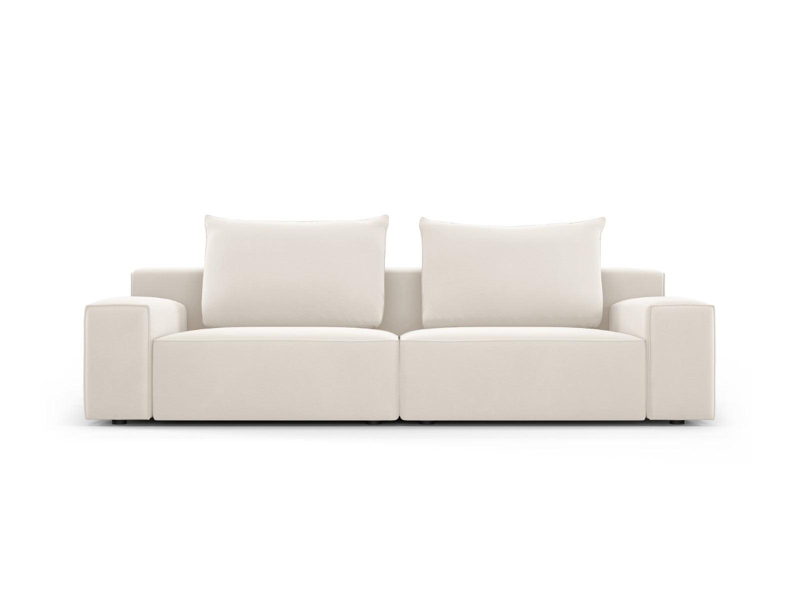 Sofa aksamitna 4-osobowa IVY jasnobeżowy Mazzini Sofas    Eye on Design