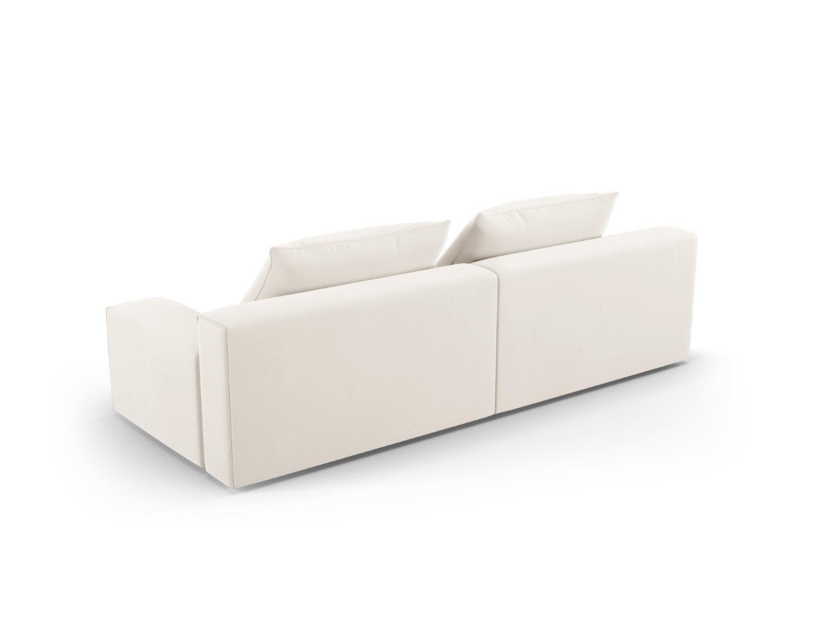 Sofa aksamitna 4-osobowa IVY jasnobeżowy Mazzini Sofas    Eye on Design