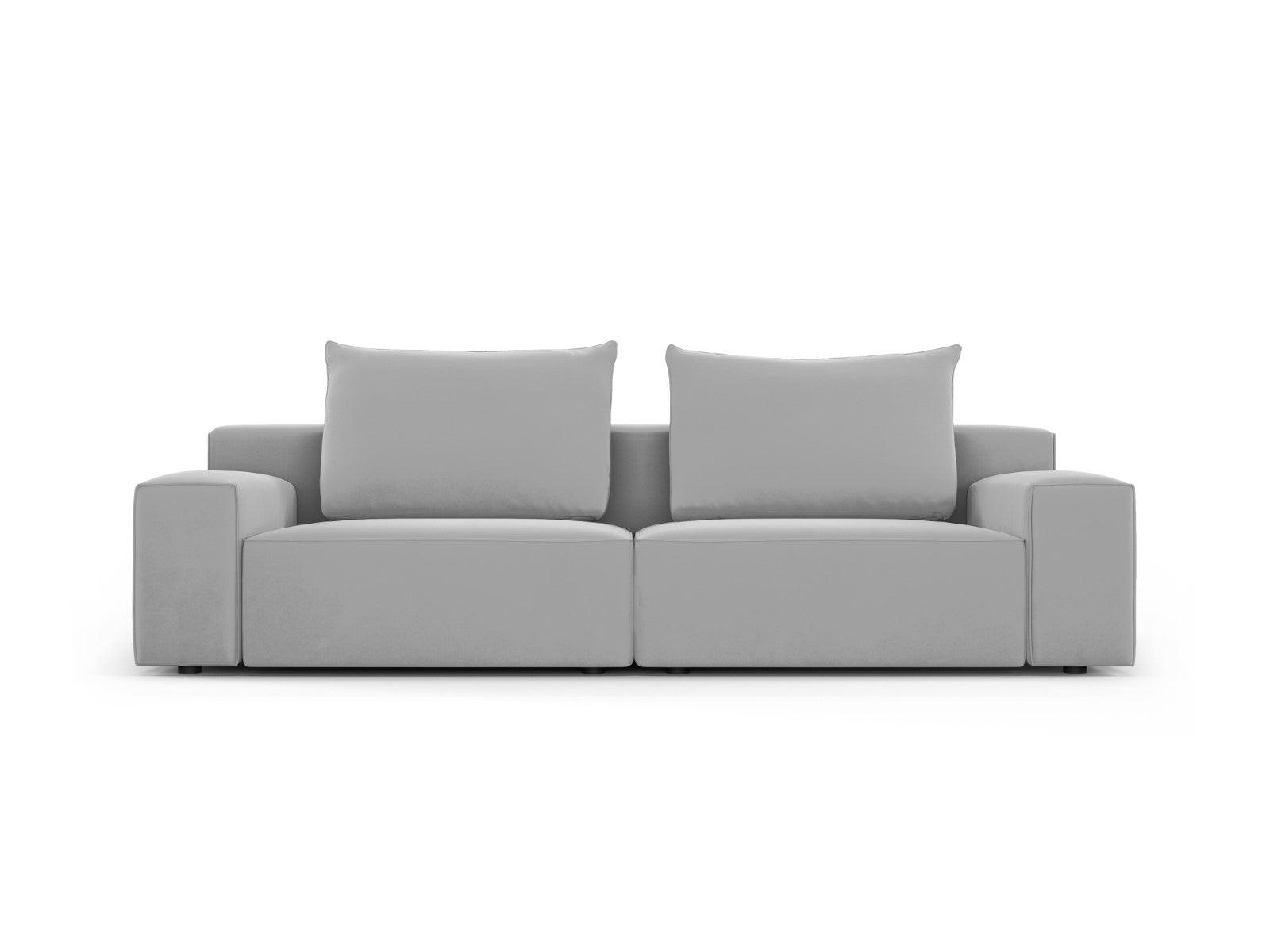 Sofa aksamitna 4-osobowa IVY jasnoszary Mazzini Sofas    Eye on Design