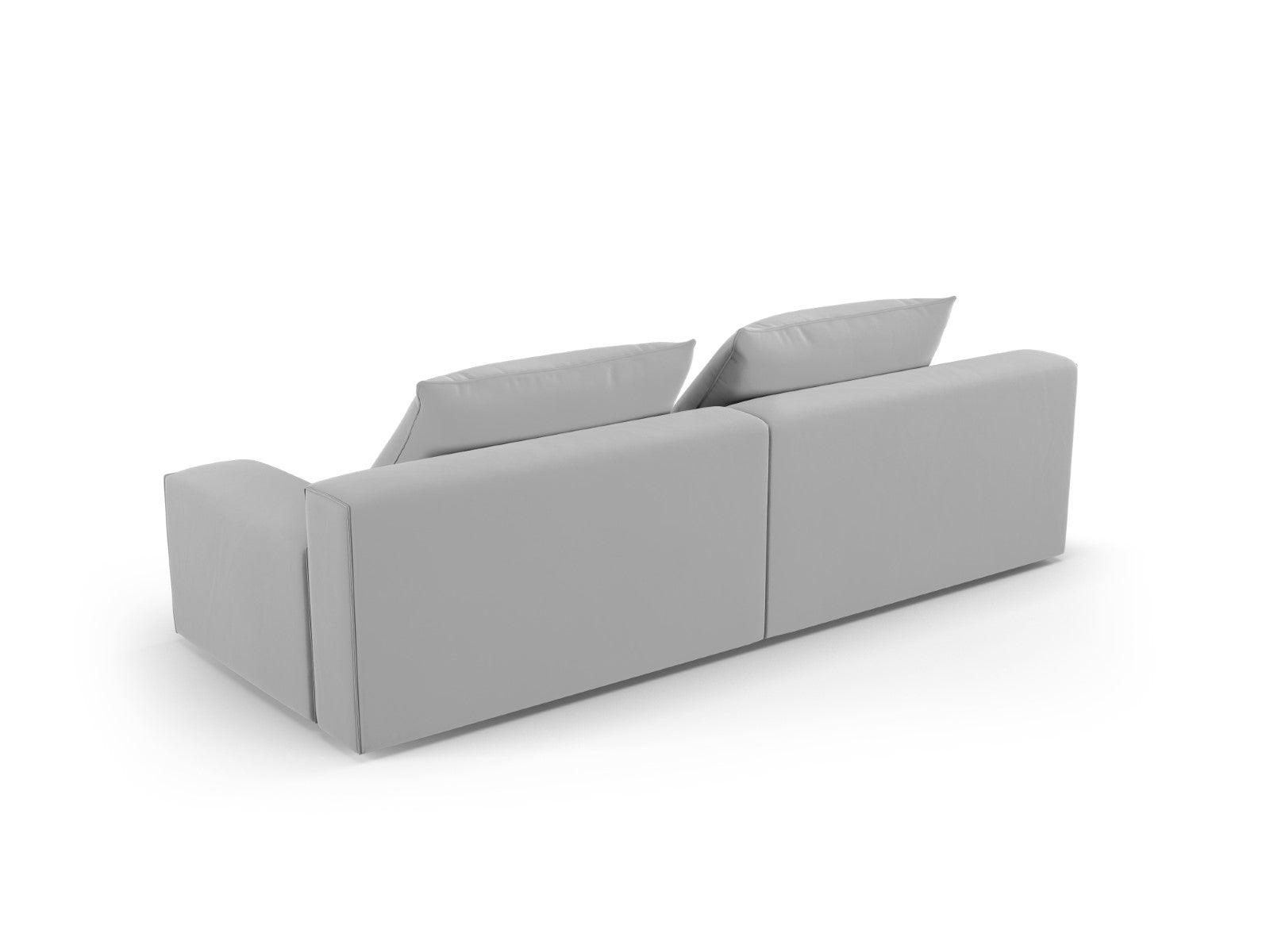 Sofa aksamitna 4-osobowa IVY jasnoszary Mazzini Sofas    Eye on Design