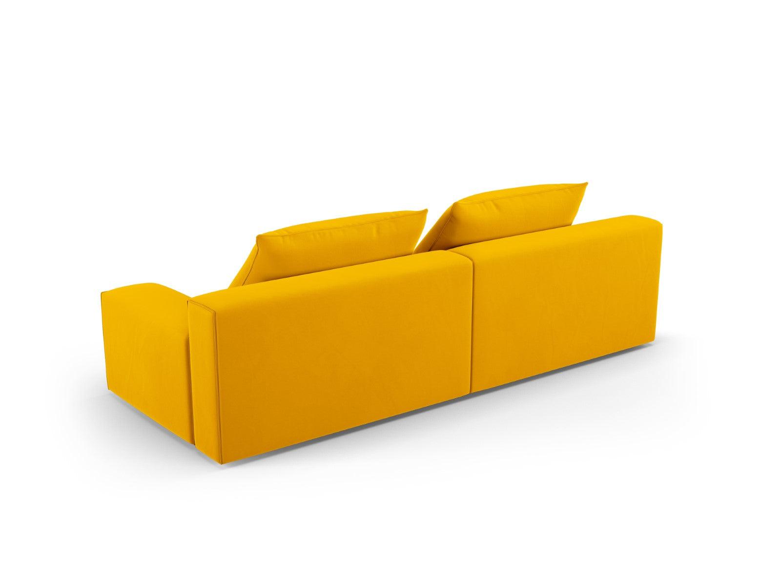 Sofa aksamitna 4-osobowa IVY żółty Mazzini Sofas    Eye on Design