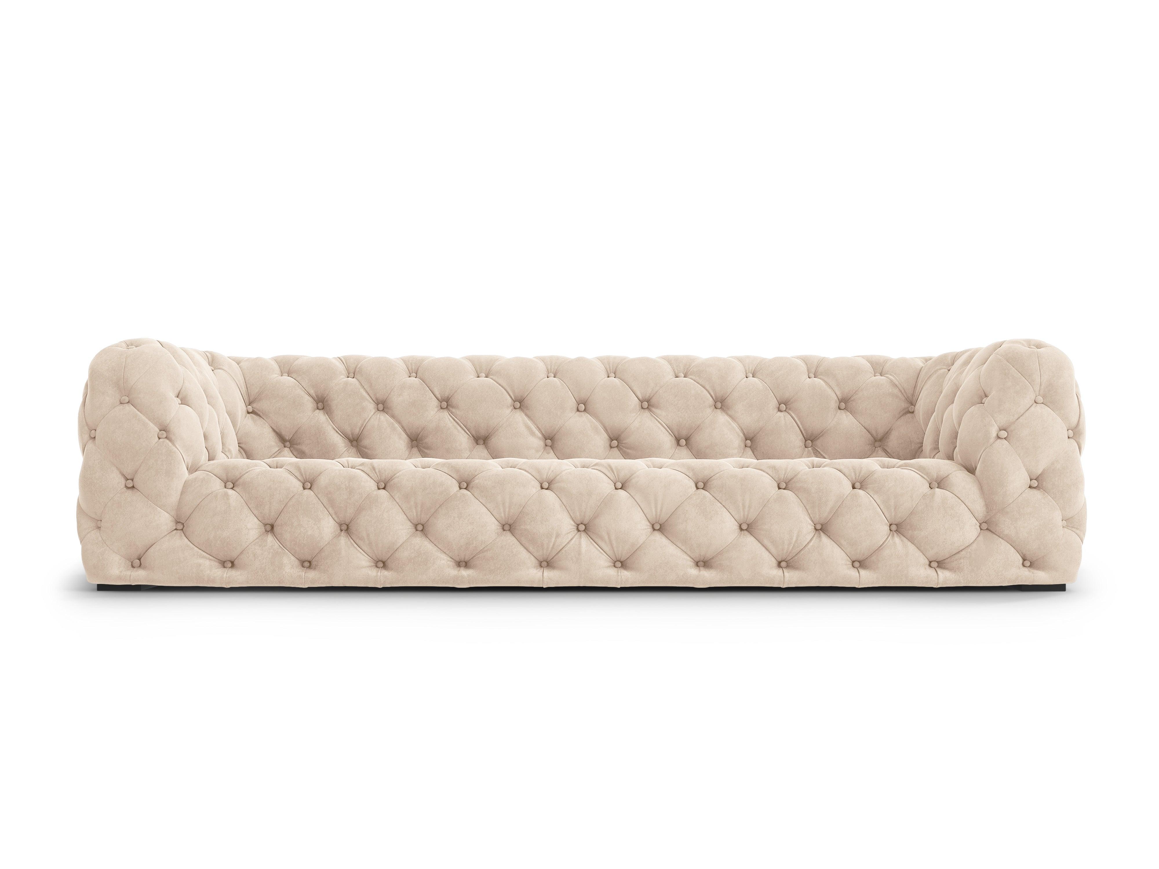 Sofa aksamitna 4-osobowa LOGE beżowy Windsor & Co    Eye on Design