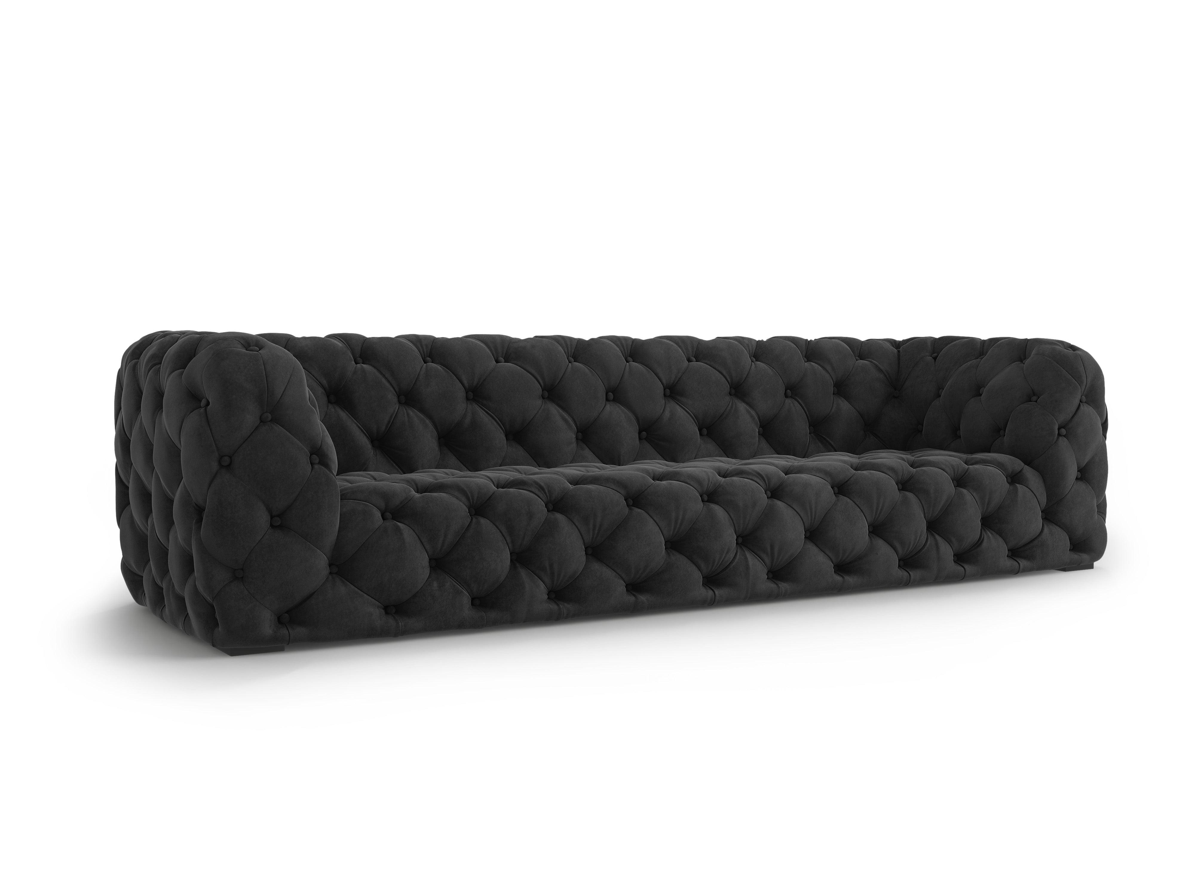 Sofa aksamitna 4-osobowa LOGE ciemnoszary Windsor & Co    Eye on Design