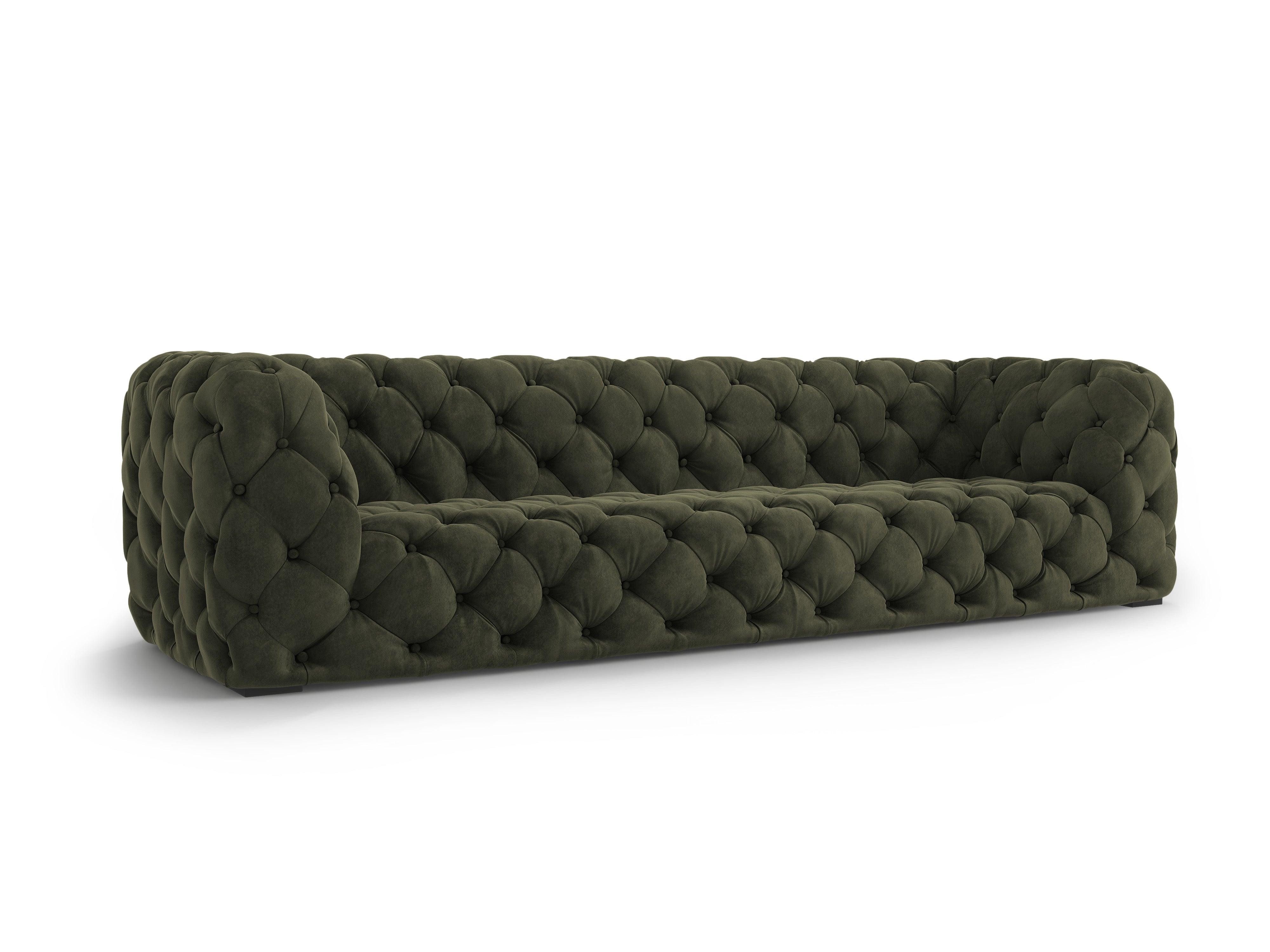 Sofa aksamitna 4-osobowa LOGE ciemnozielony Windsor & Co    Eye on Design
