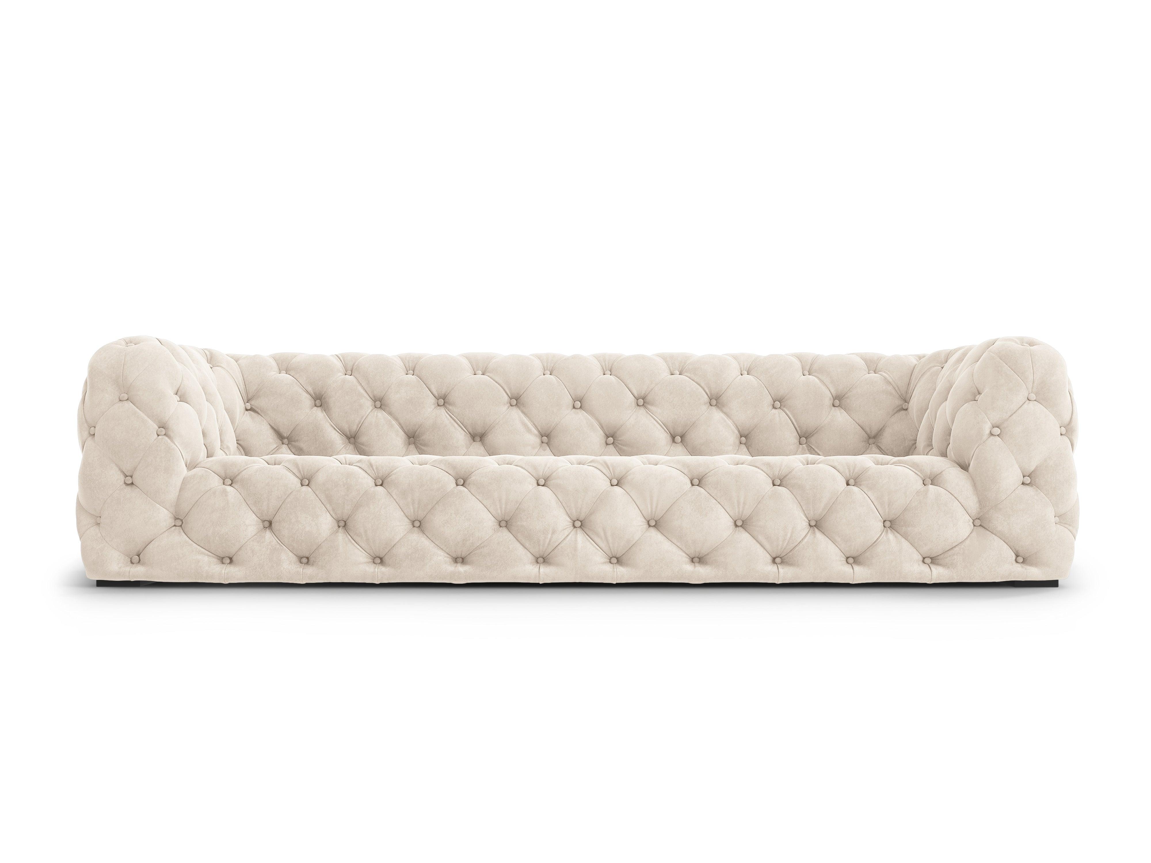 Sofa aksamitna 4-osobowa LOGE jasnobeżowy Windsor & Co    Eye on Design