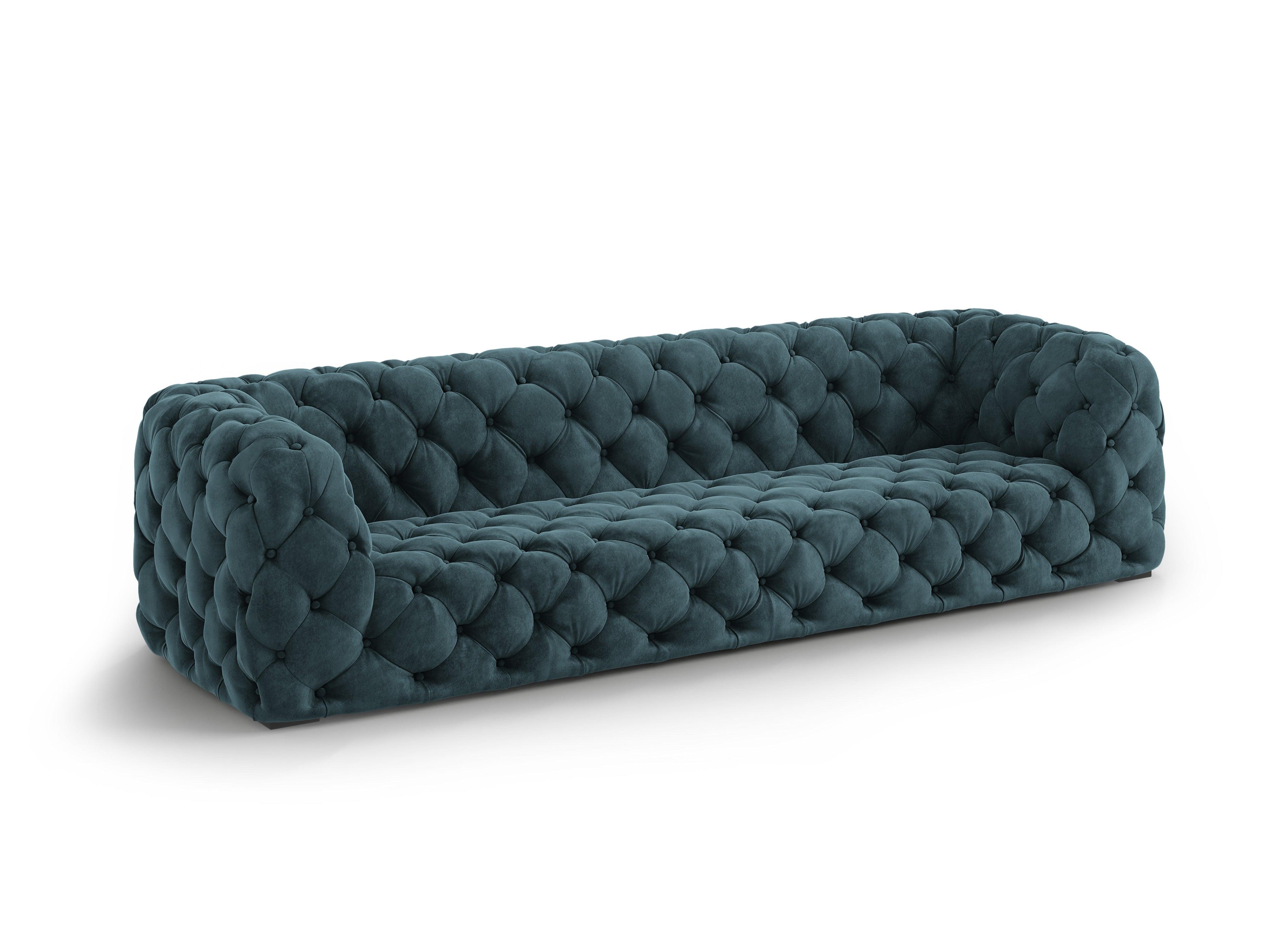 Sofa aksamitna 4-osobowa LOGE petrol Windsor & Co    Eye on Design