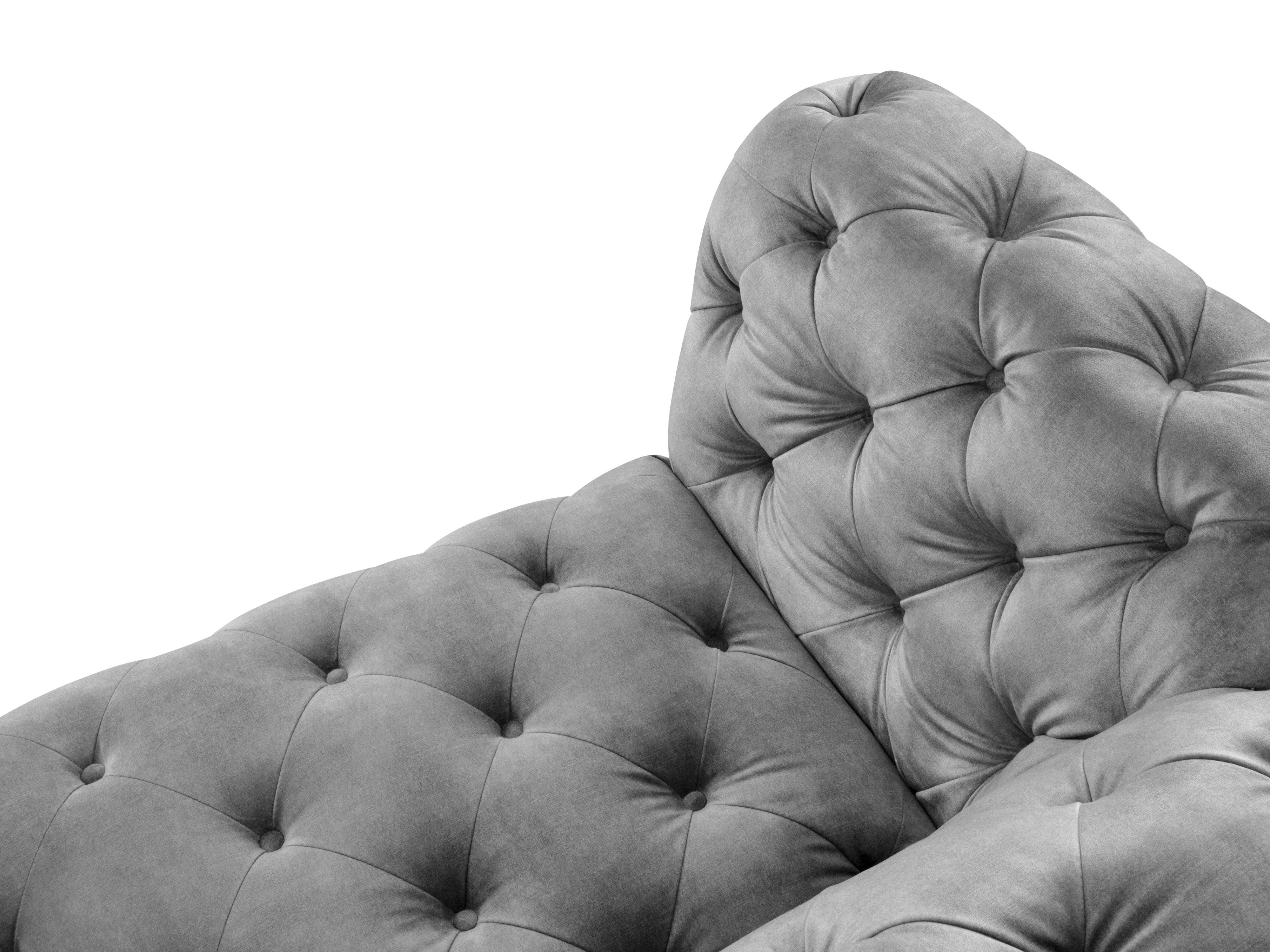 Sofa aksamitna 4-osobowa LOGE szary Windsor & Co    Eye on Design