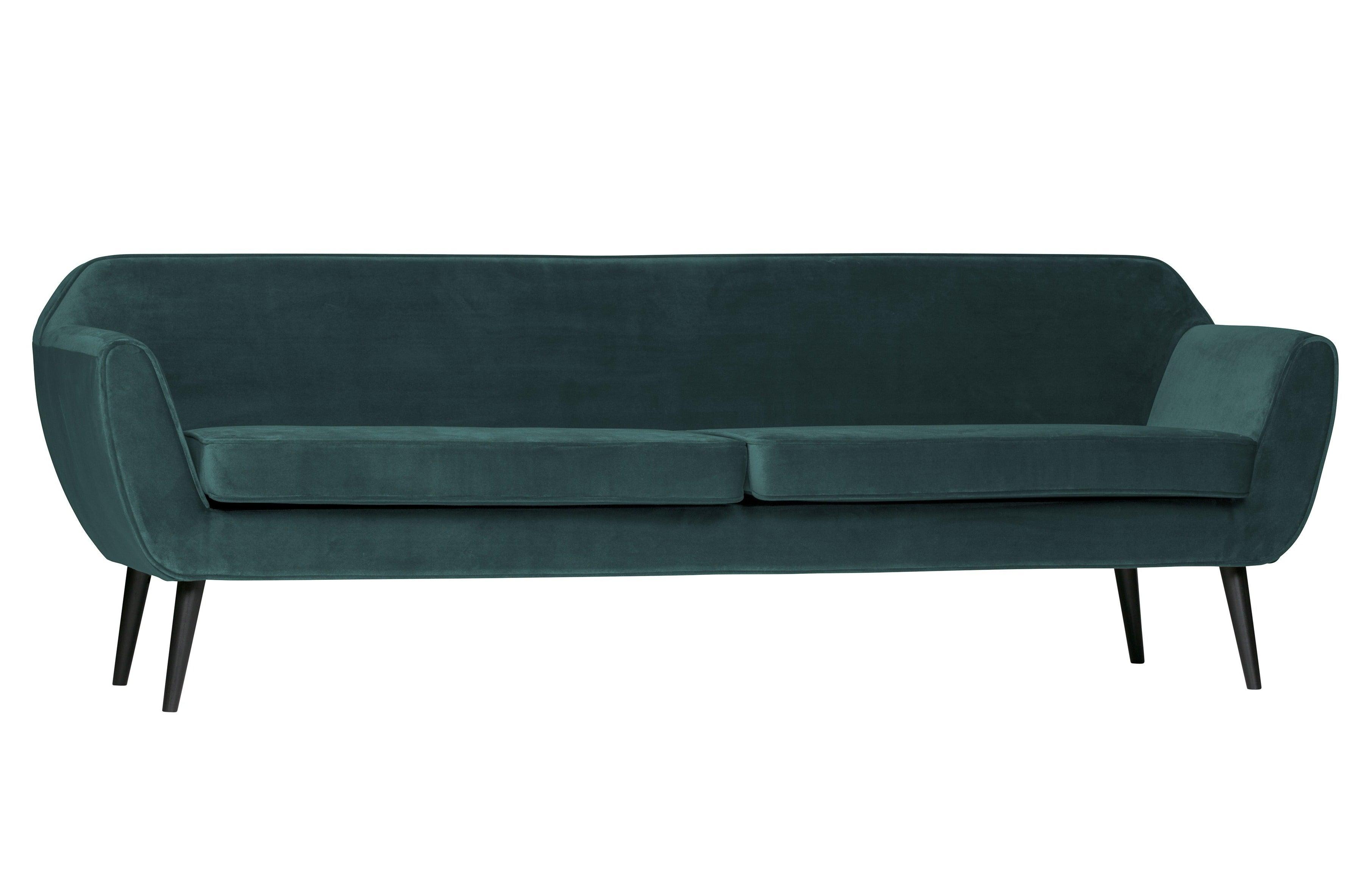 Sofa aksamitna 4-osobowa ROCCO morski Woood    Eye on Design