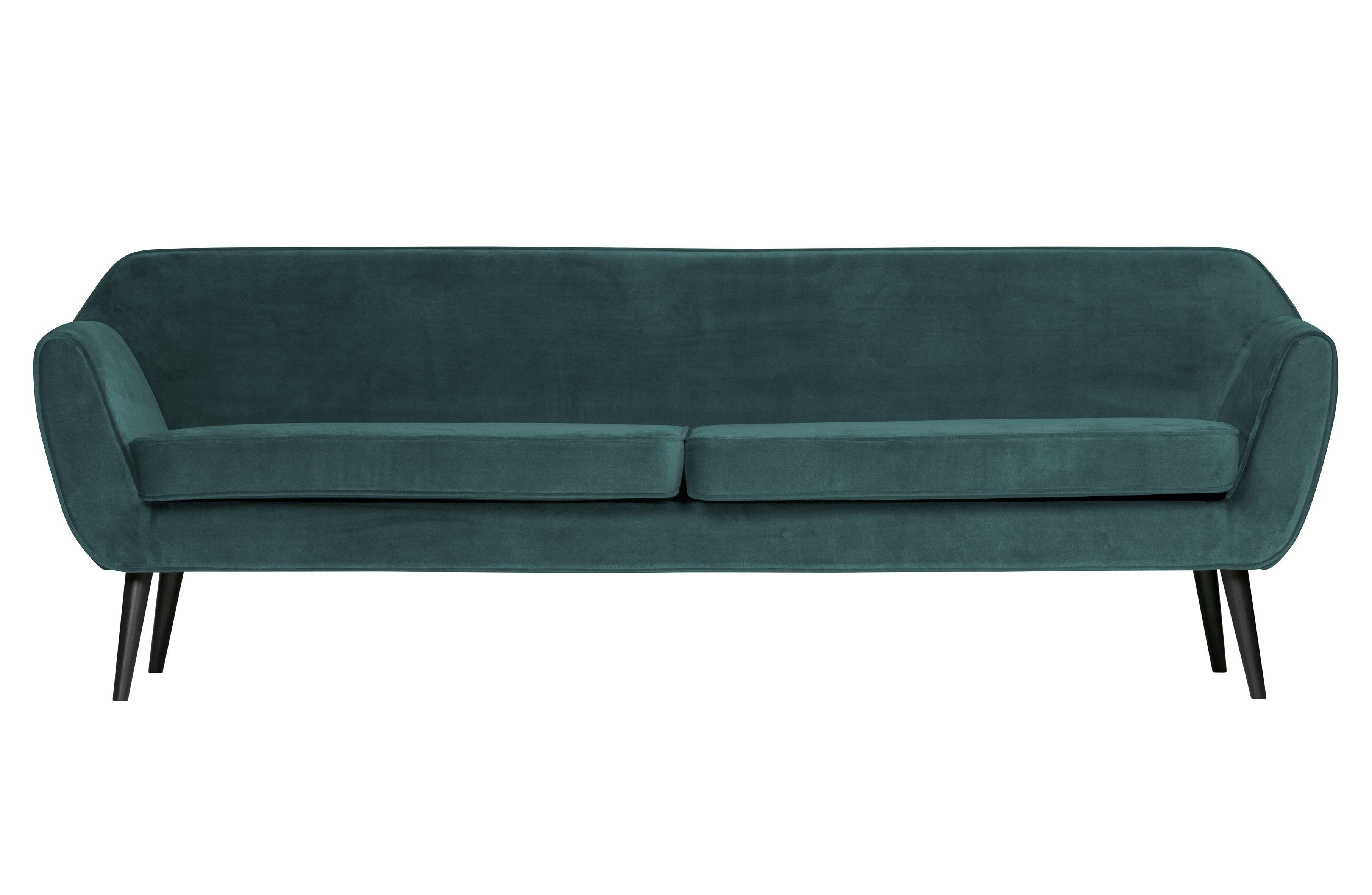 Sofa aksamitna 4-osobowa ROCCO morski Woood    Eye on Design
