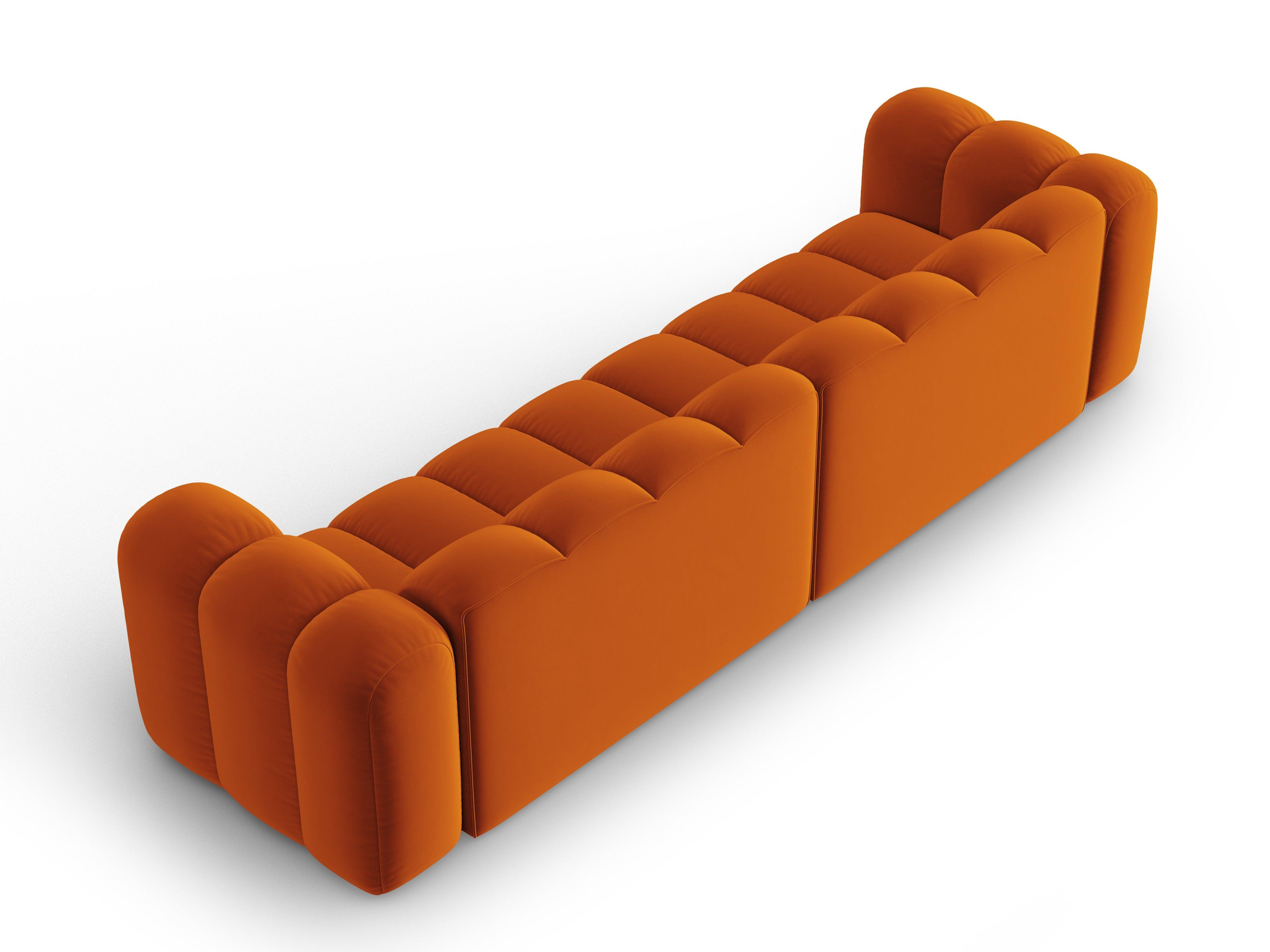 Sofa aksamitna 4-osobowa SKYLER ceglany Interieurs 86    Eye on Design