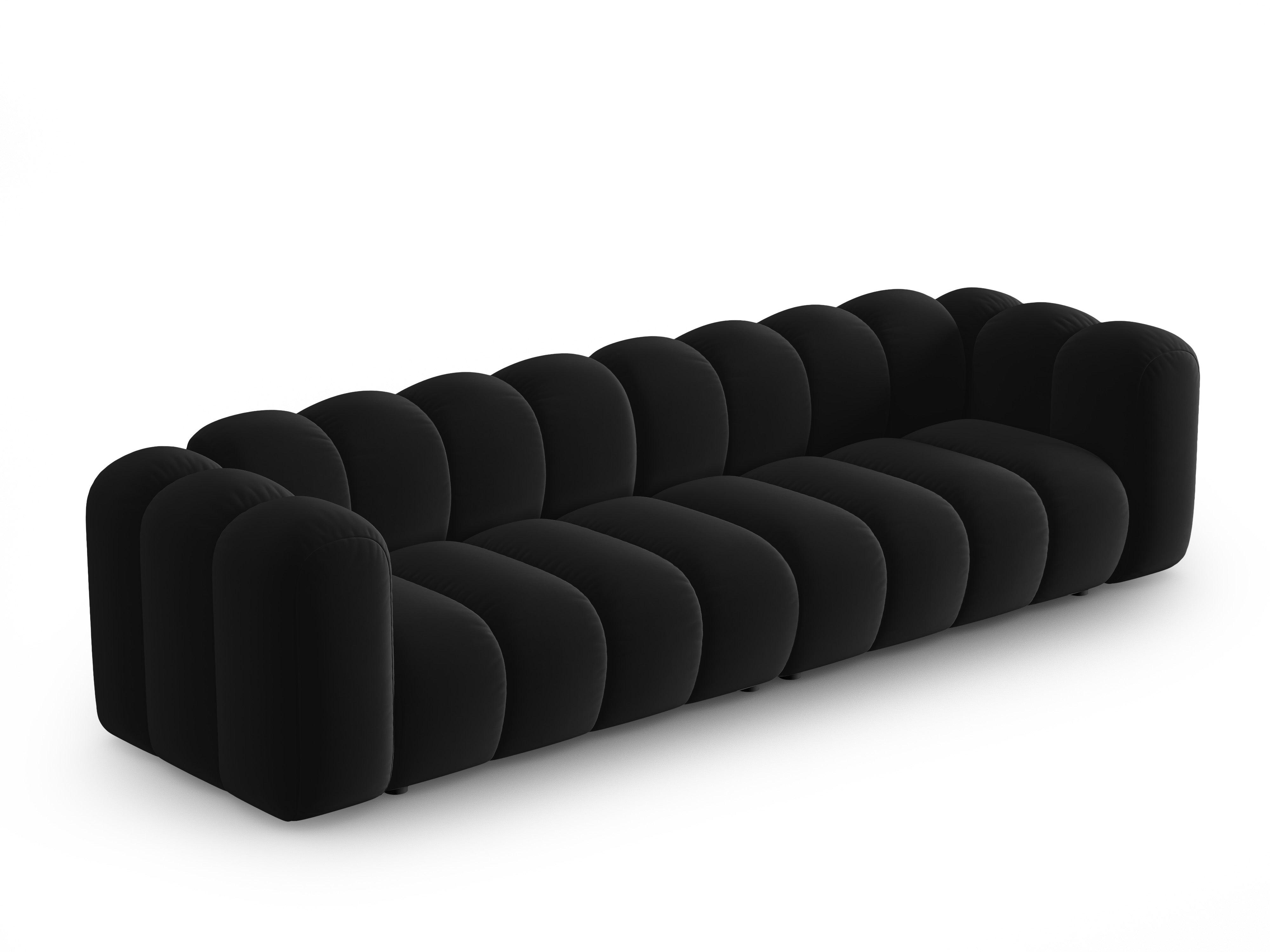 Sofa aksamitna 4-osobowa SKYLER czarny Interieurs 86    Eye on Design