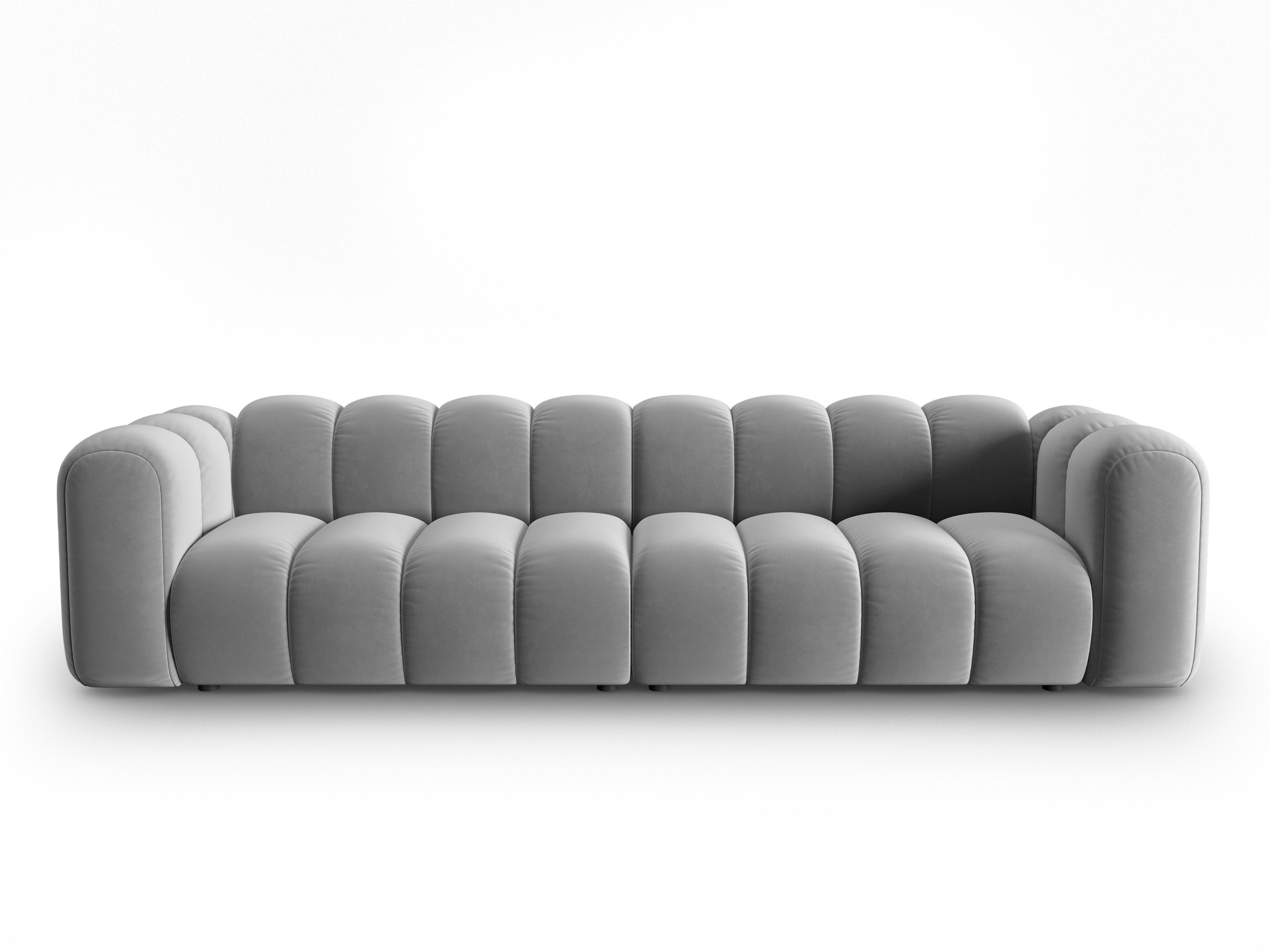 Sofa aksamitna 4-osobowa SKYLER szary Interieurs 86    Eye on Design